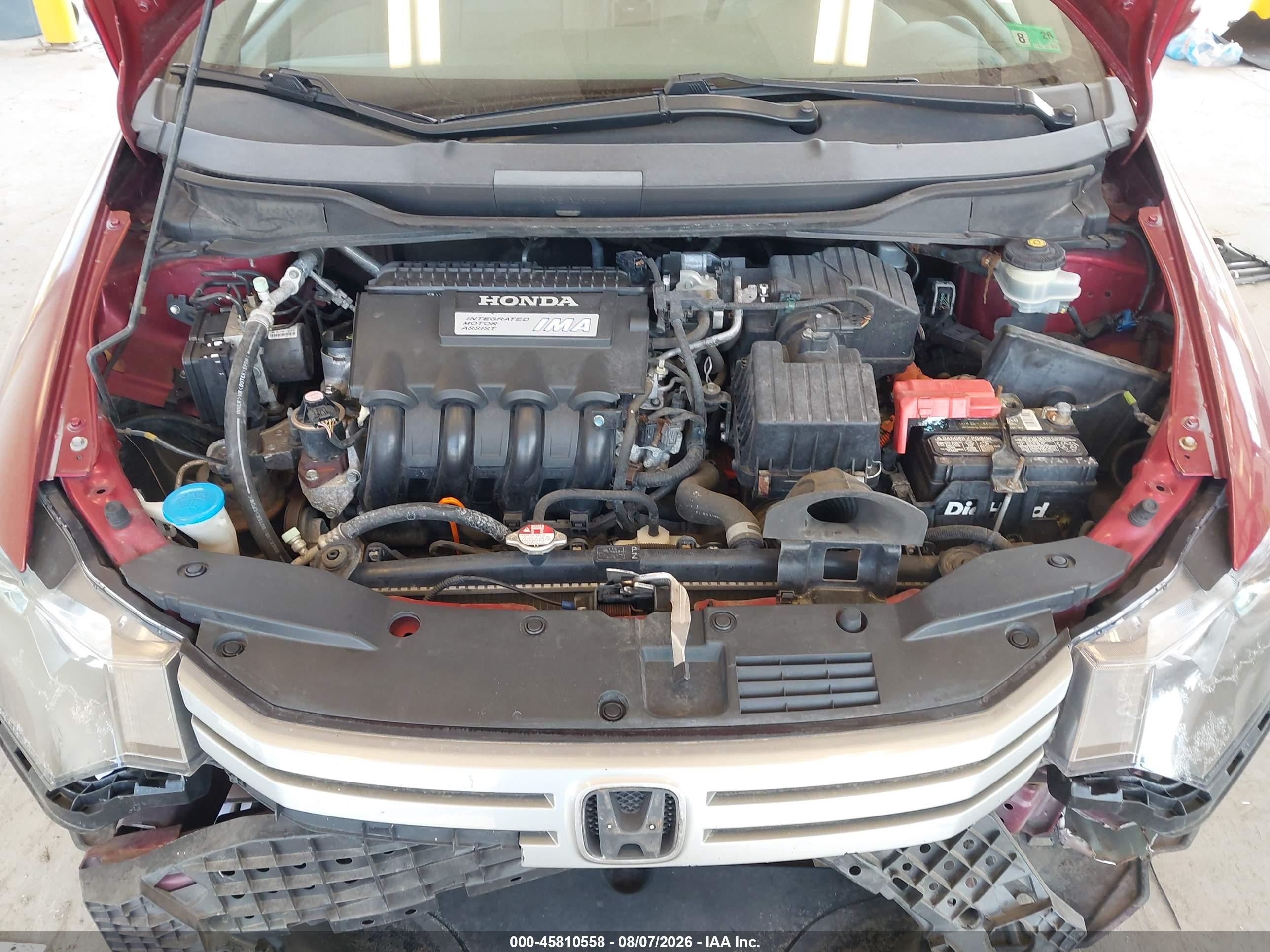 2010 Honda Insight Ex Red vin: JHMZE2H70AS027189