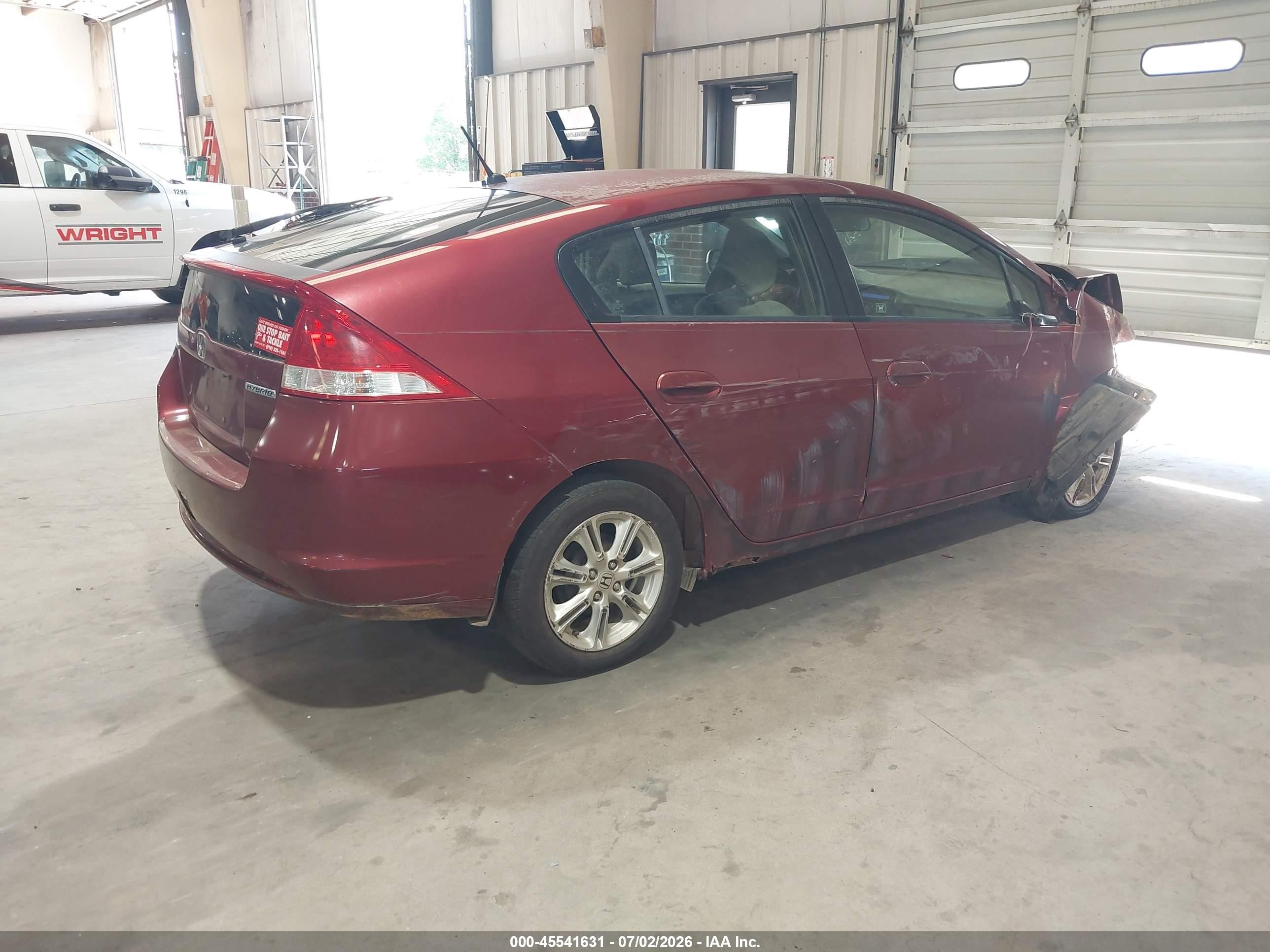 2010 Honda Insight Ex Red vin: JHMZE2H70AS034546