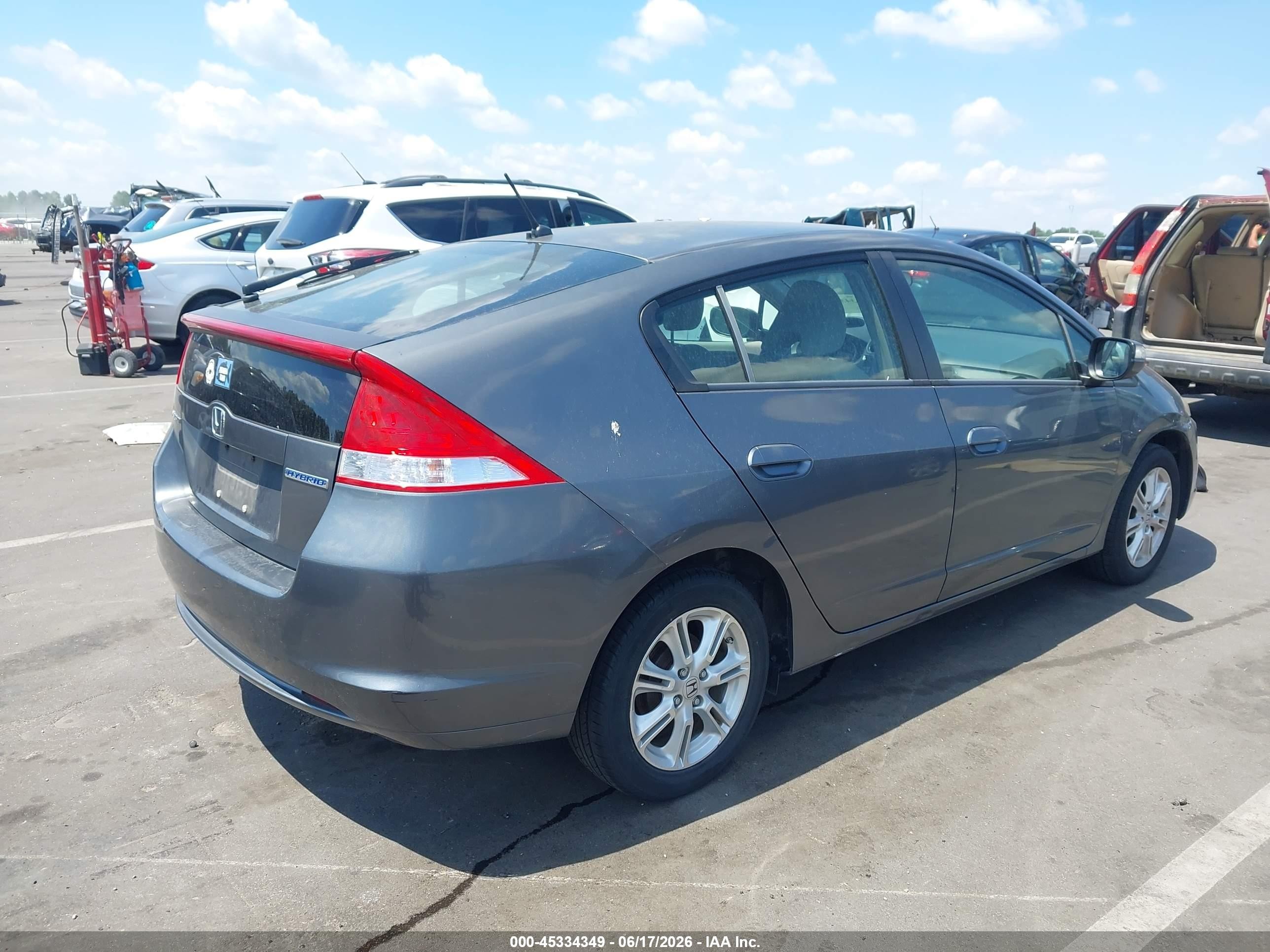 2010 Honda Insight Ex Gray vin: JHMZE2H70AS037544