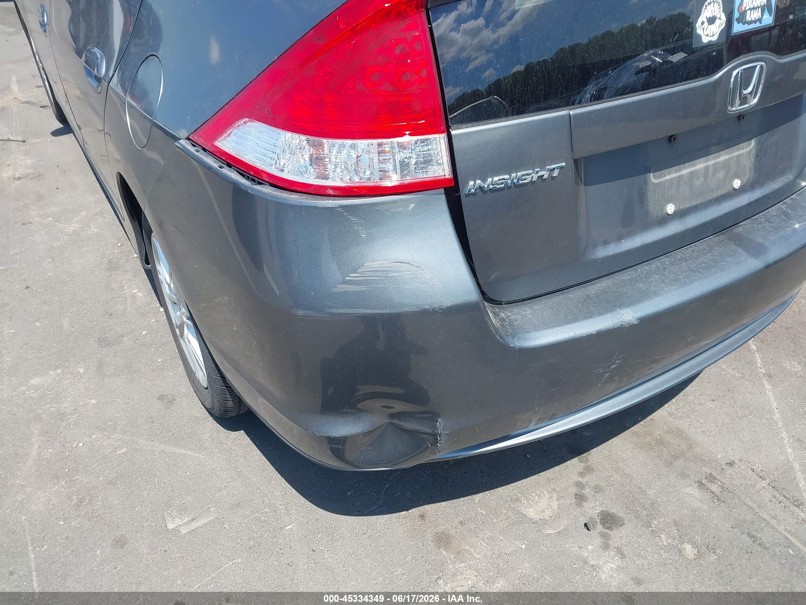 2010 Honda Insight Ex Gray vin: JHMZE2H70AS037544