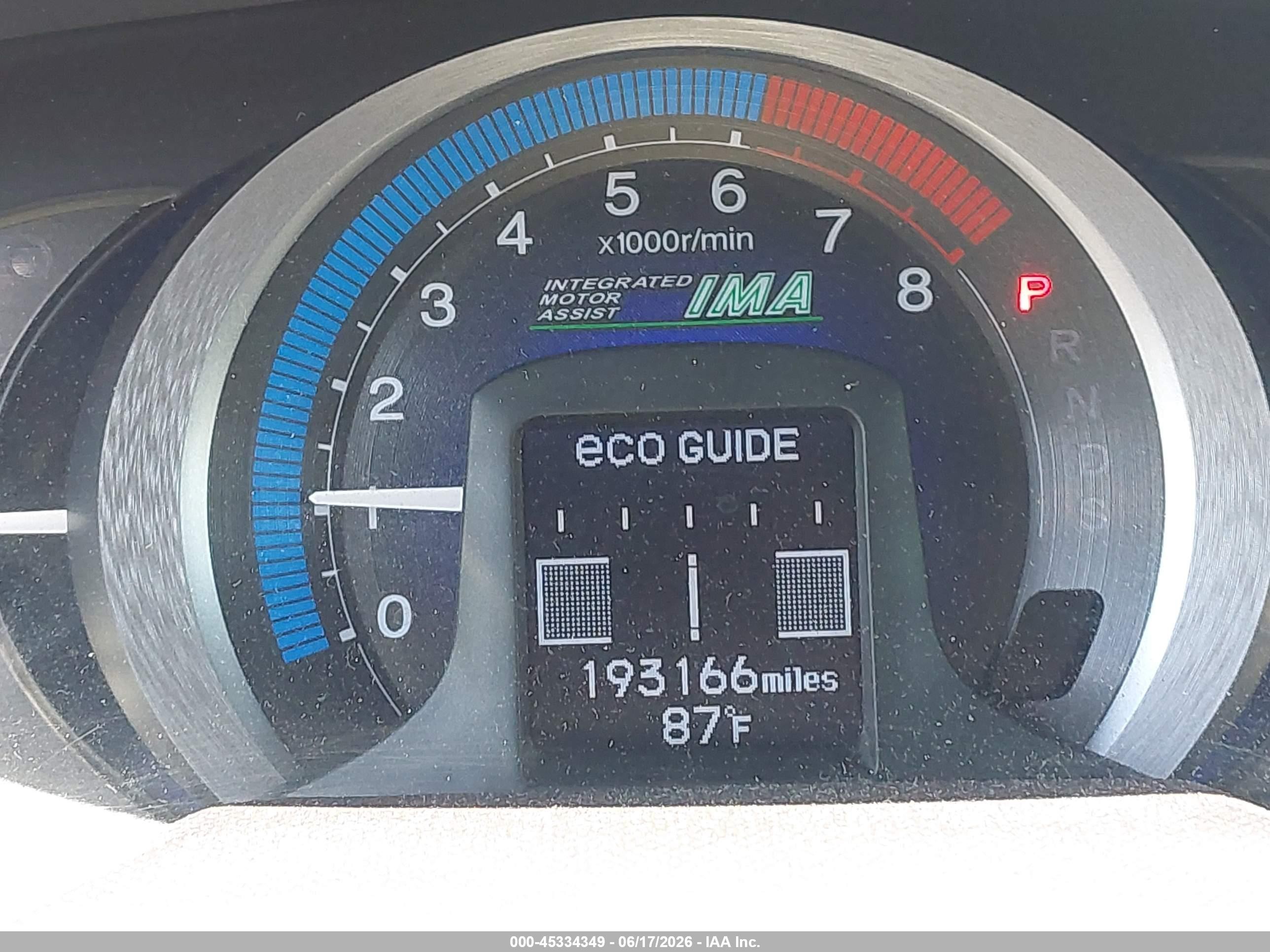 2010 Honda Insight Ex Gray vin: JHMZE2H70AS037544