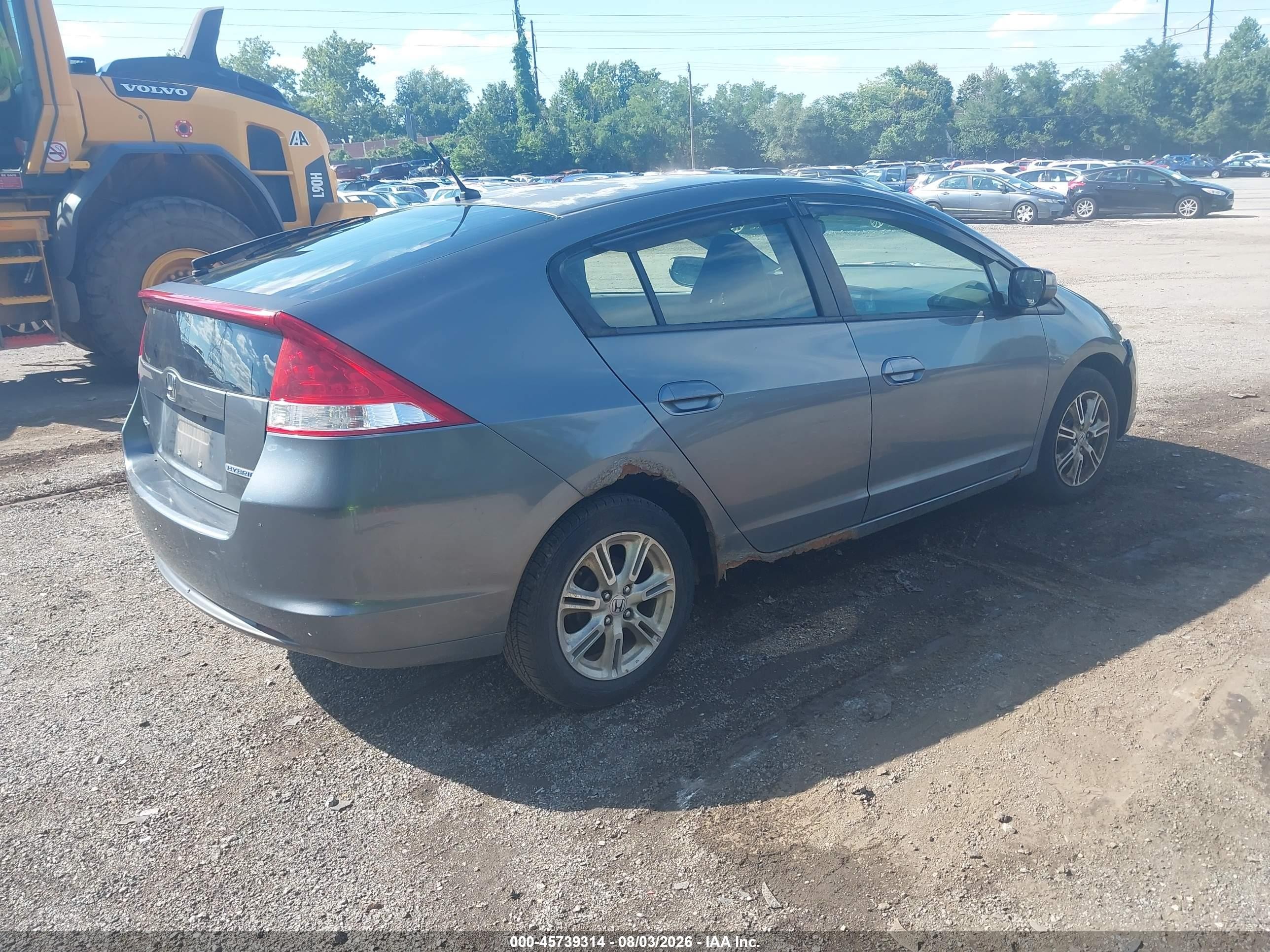 2010 Honda Insight Ex Gray vin: JHMZE2H70AS041996