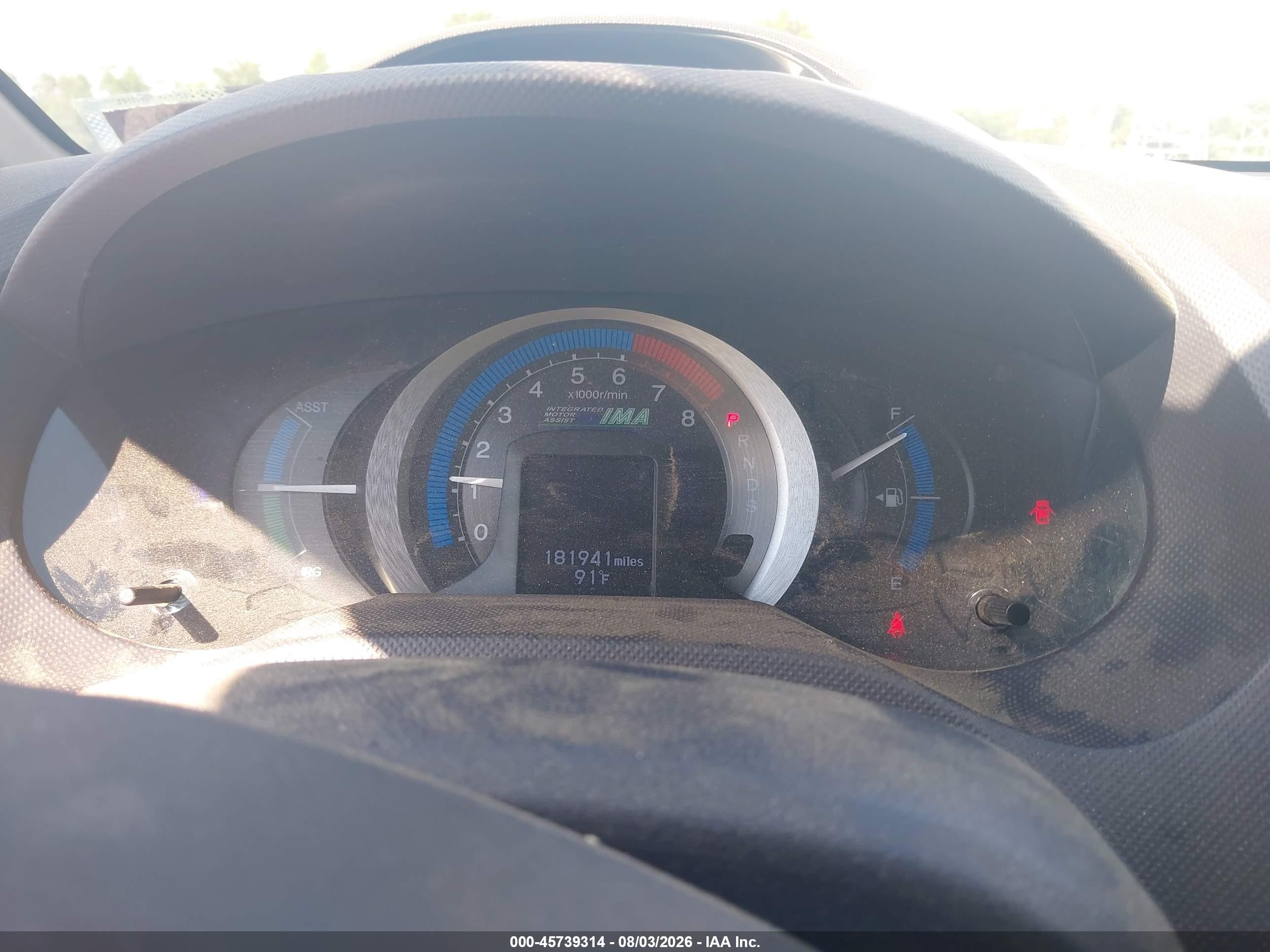 2010 Honda Insight Ex Gray vin: JHMZE2H70AS041996