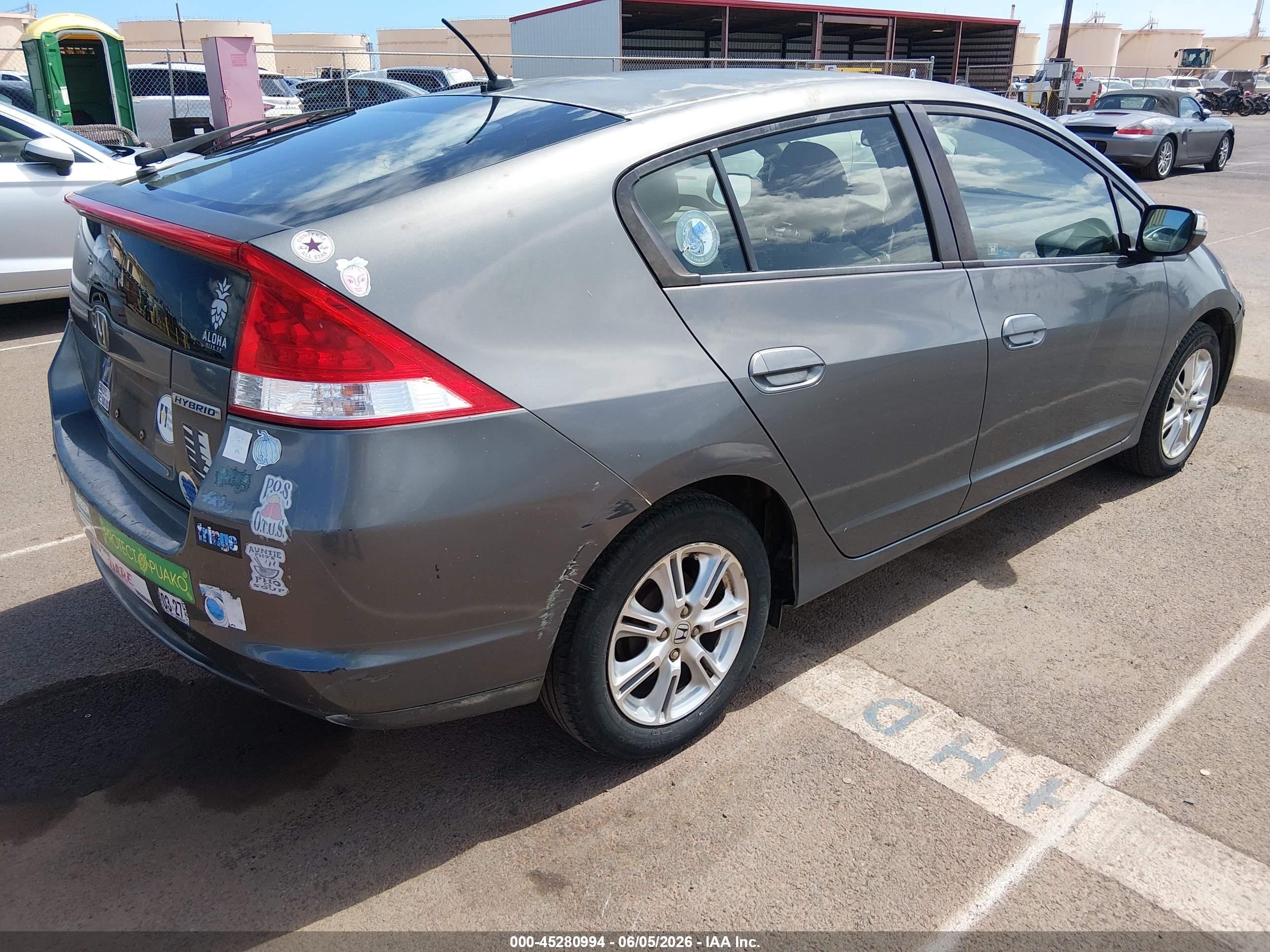 2011 Honda Insight Ex Gray vin: JHMZE2H70BS010572