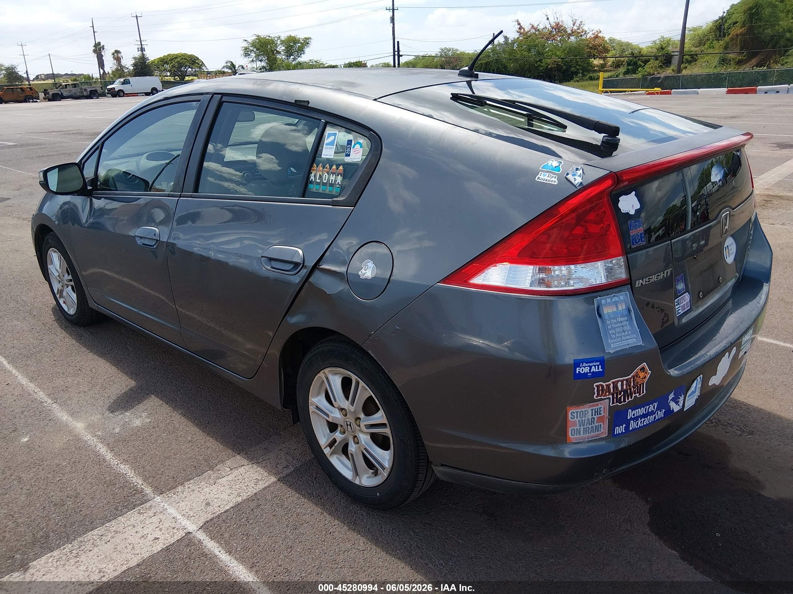 2011 Honda Insight Ex Gray vin: JHMZE2H70BS010572