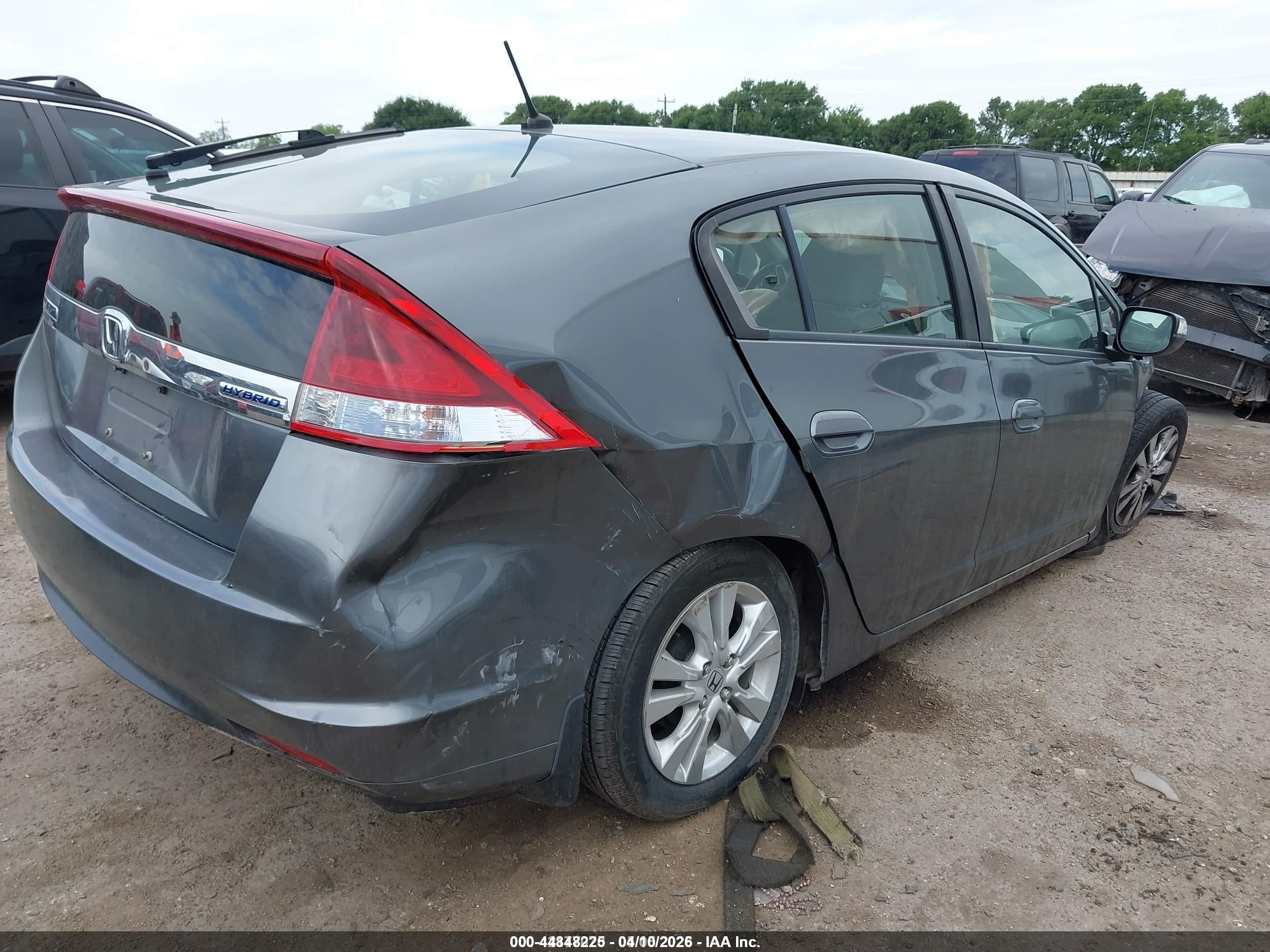 2012 Honda Insight Ex Серый vin: JHMZE2H70CS003834