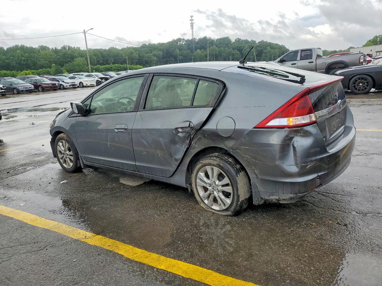 2013 Honda Insight Ex Серый vin: JHMZE2H70DS002605