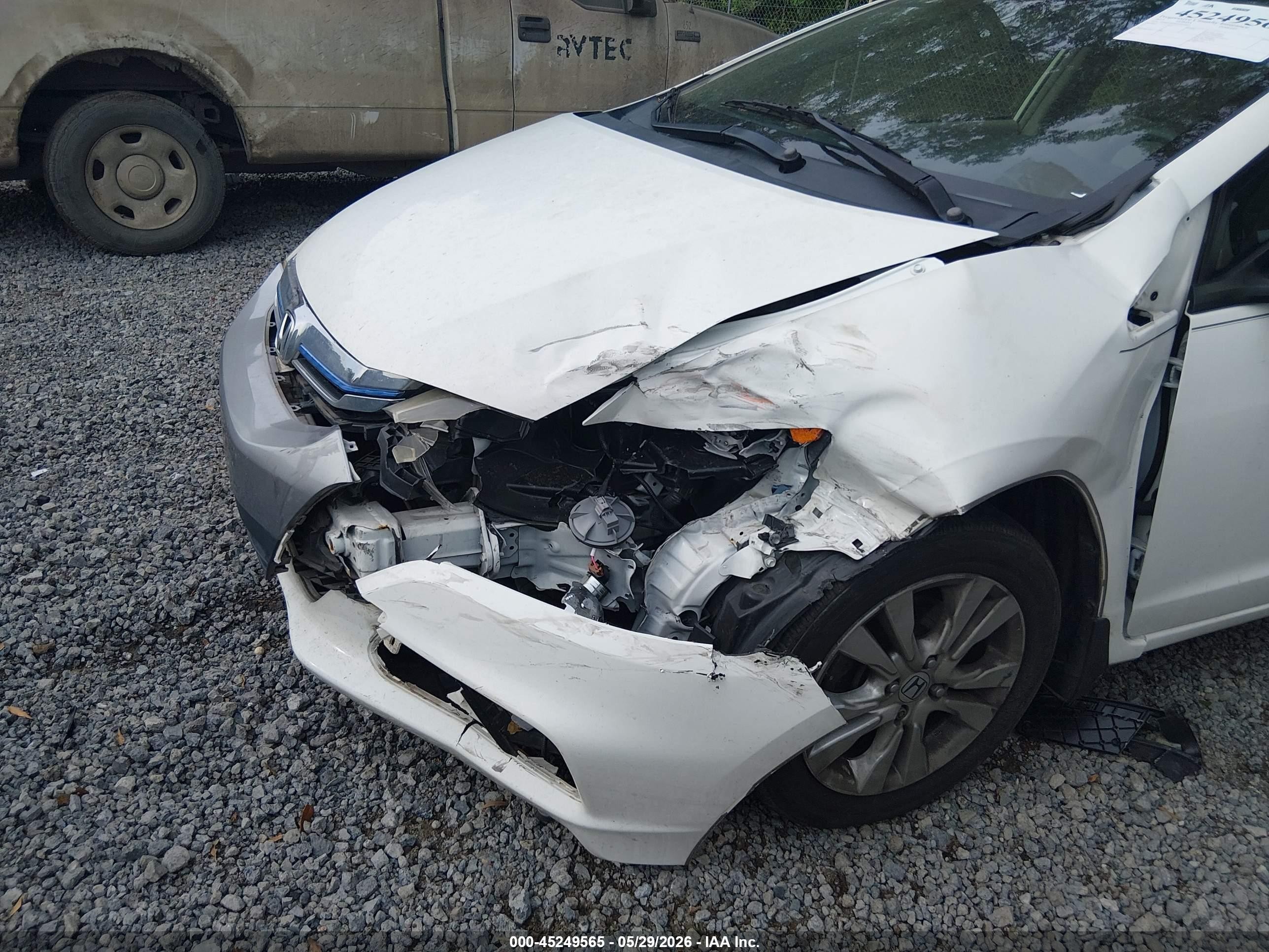 2013 Honda Insight Ex White vin: JHMZE2H70DS006847