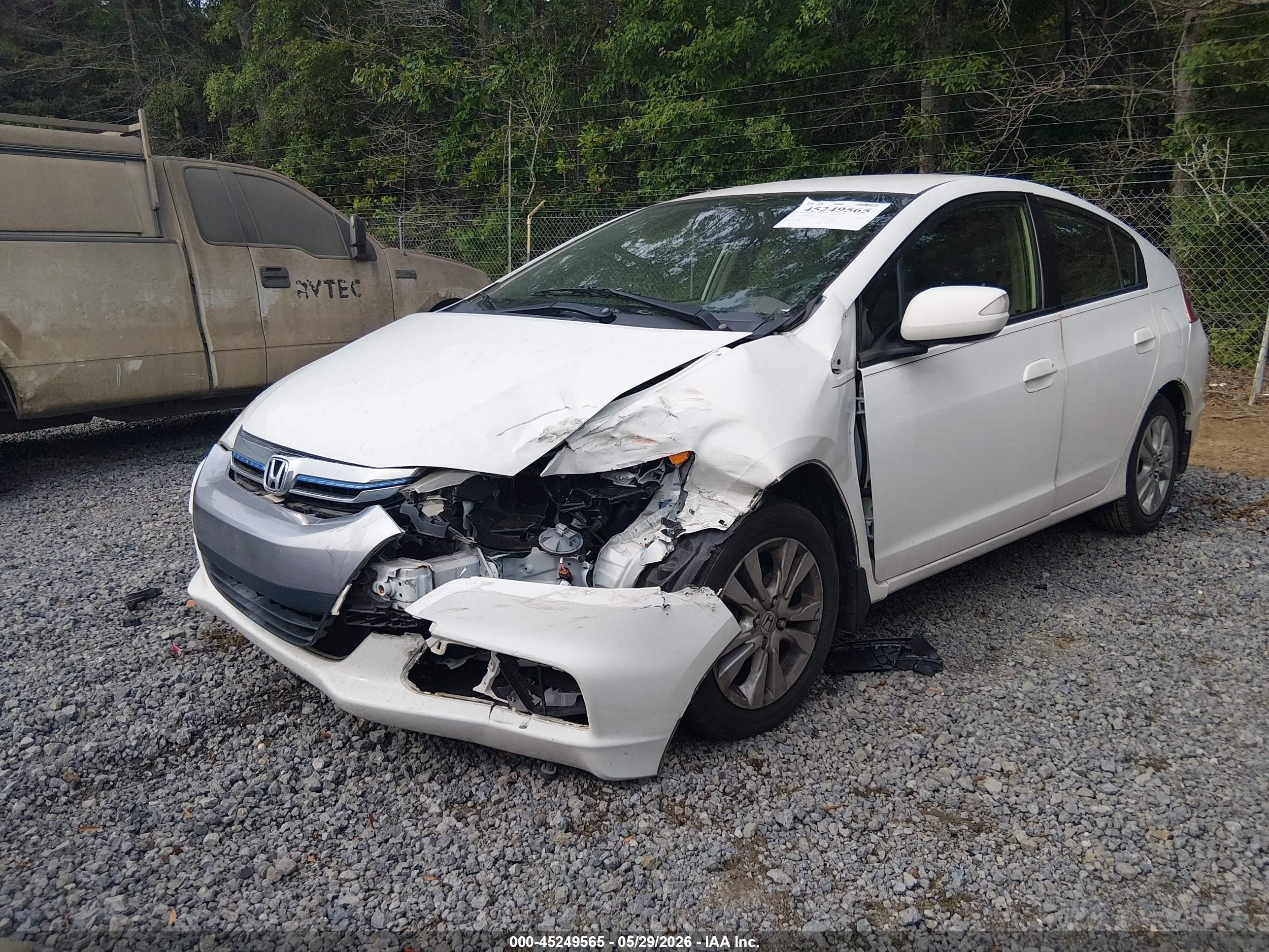 2013 Honda Insight Ex White vin: JHMZE2H70DS006847