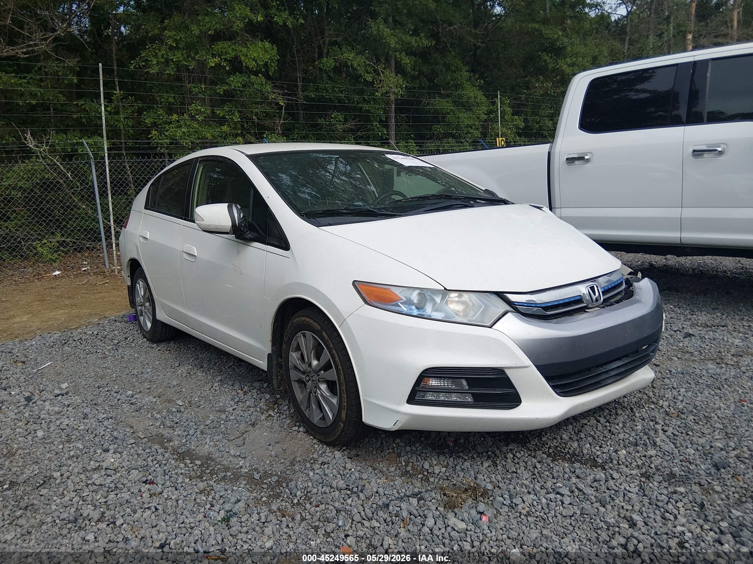 2013 Honda Insight Ex White vin: JHMZE2H70DS006847