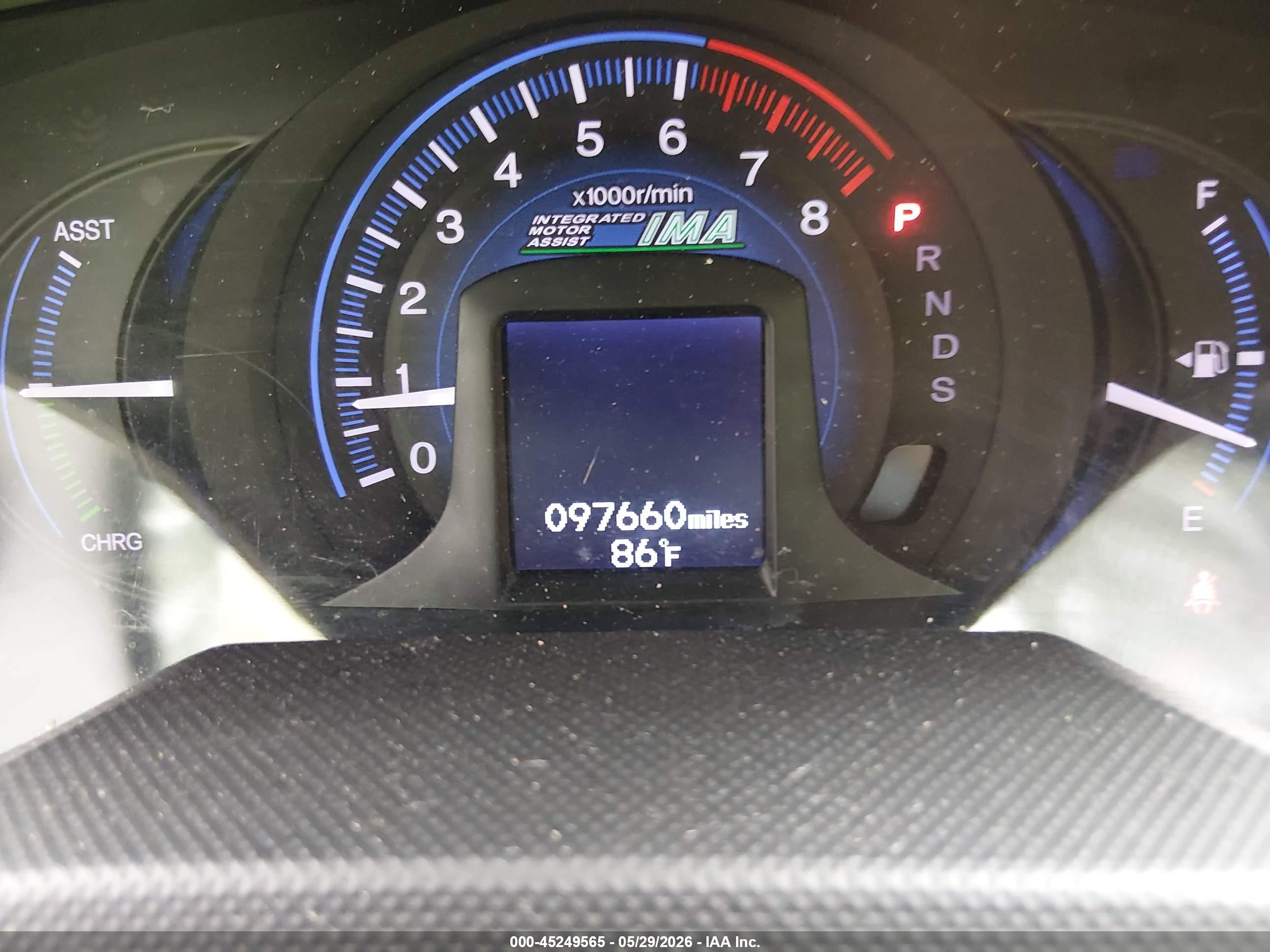 2013 Honda Insight Ex White vin: JHMZE2H70DS006847