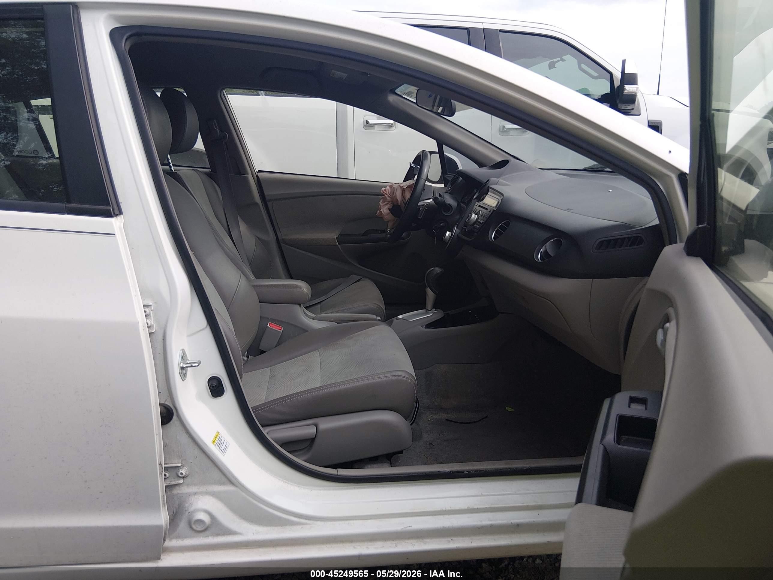 2013 Honda Insight Ex White vin: JHMZE2H70DS006847