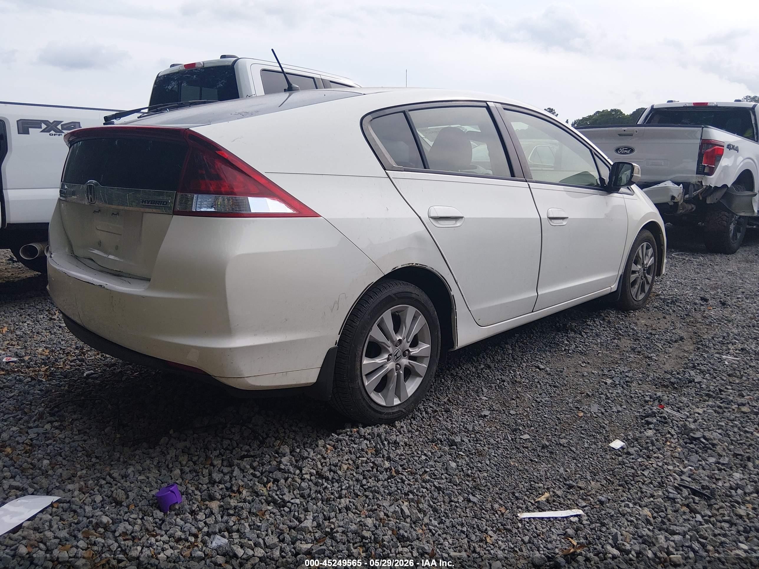2013 Honda Insight Ex White vin: JHMZE2H70DS006847
