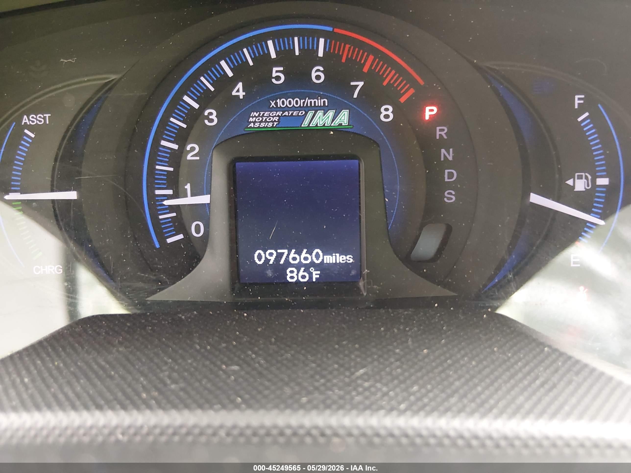 2013 Honda Insight Ex White vin: JHMZE2H70DS006847