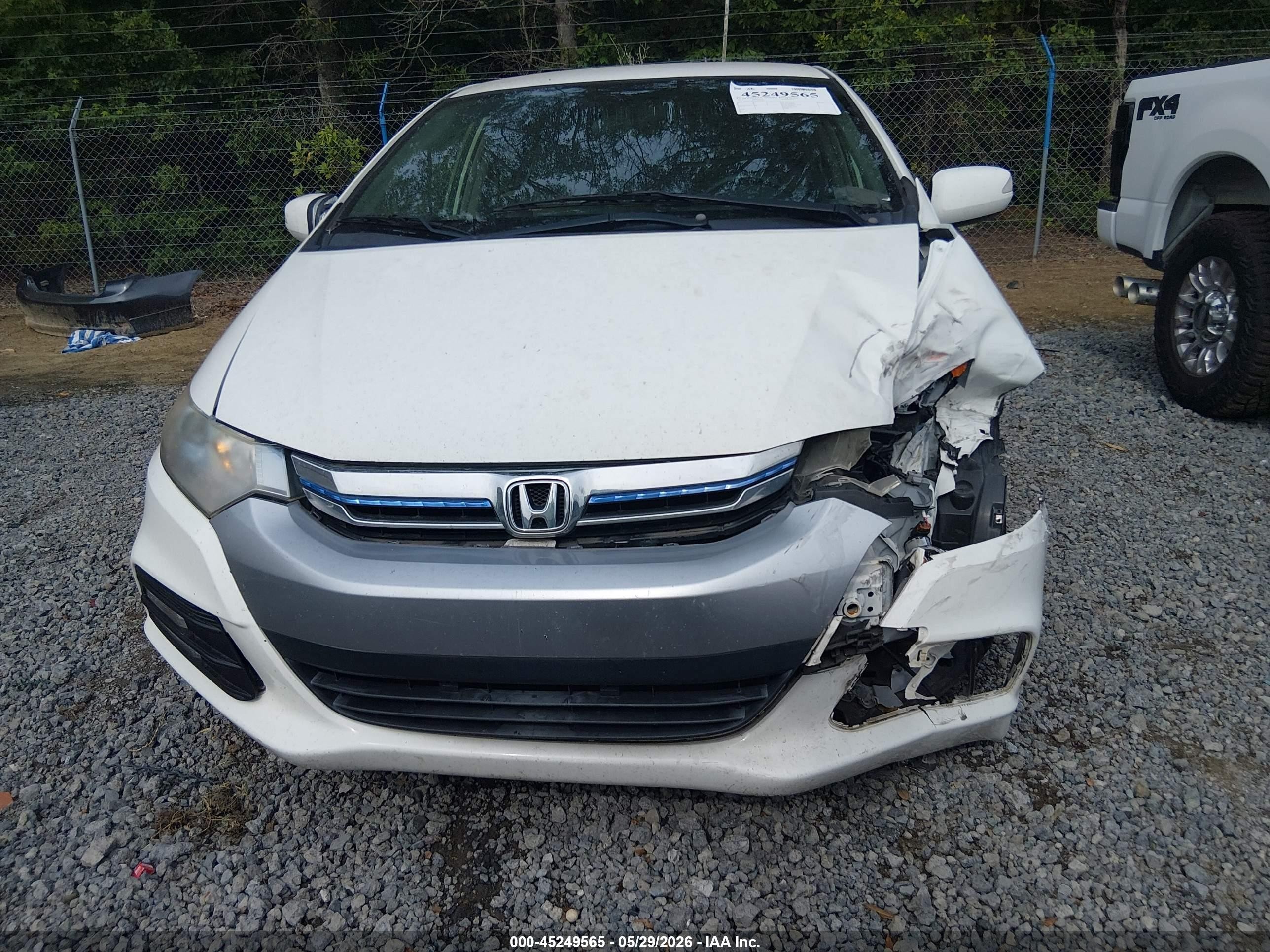 2013 Honda Insight Ex White vin: JHMZE2H70DS006847