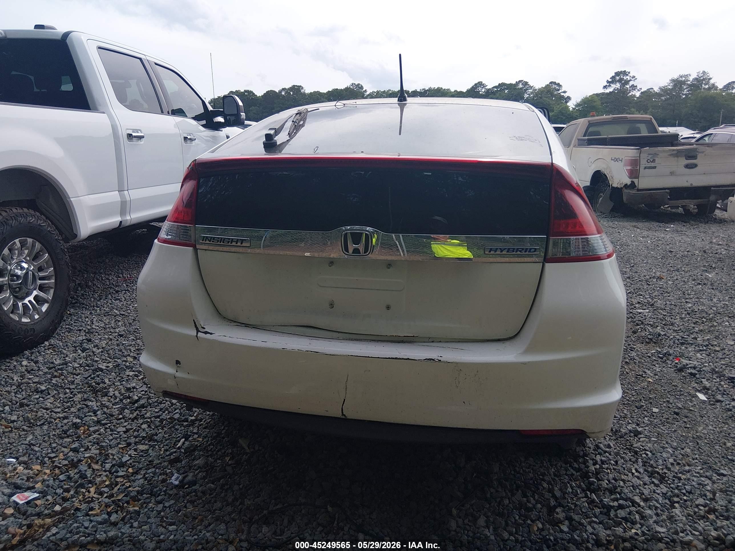 2013 Honda Insight Ex White vin: JHMZE2H70DS006847