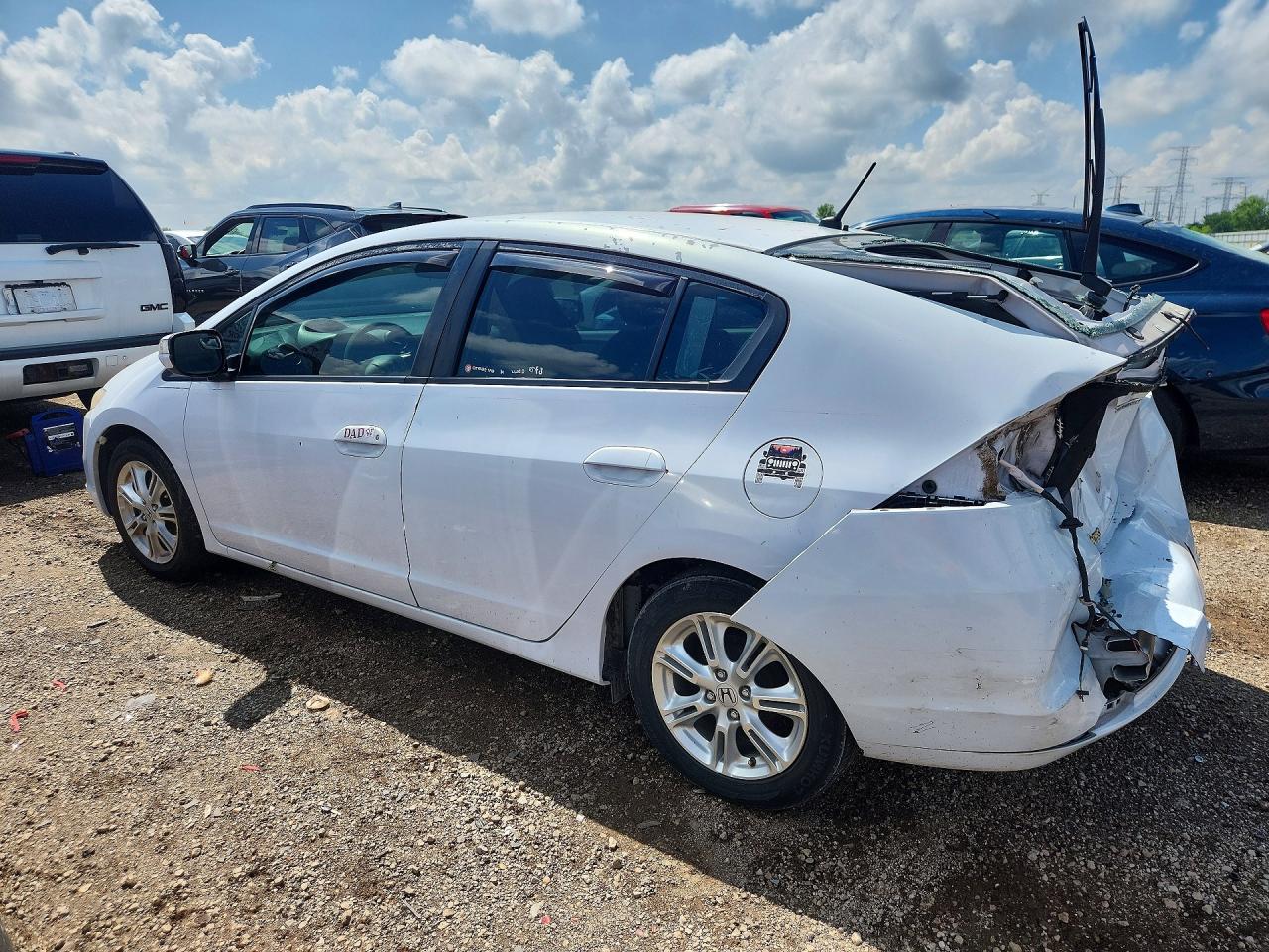 2010 Honda Insight Ex White vin: JHMZE2H71AS006089