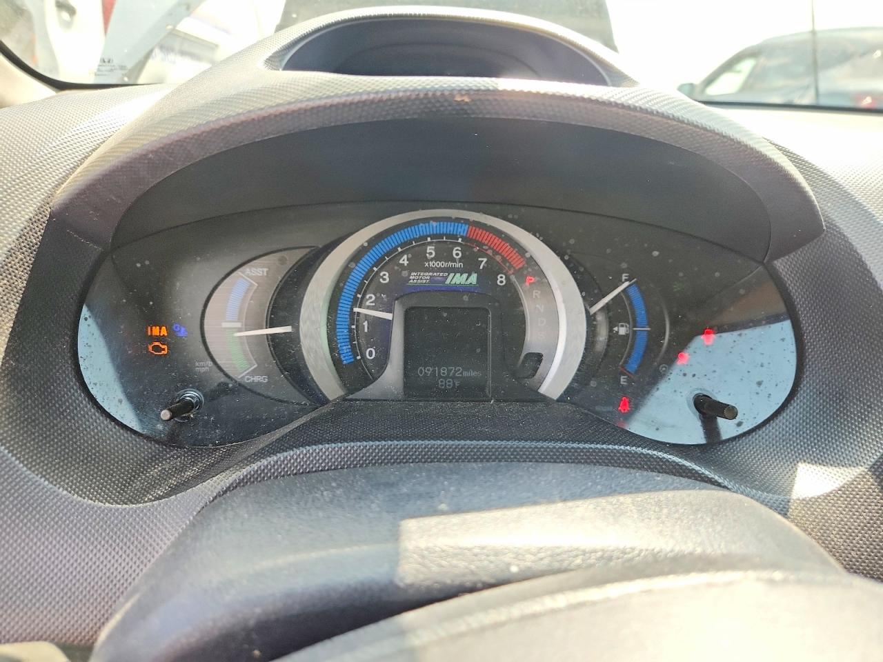 2010 Honda Insight Ex White vin: JHMZE2H71AS006089