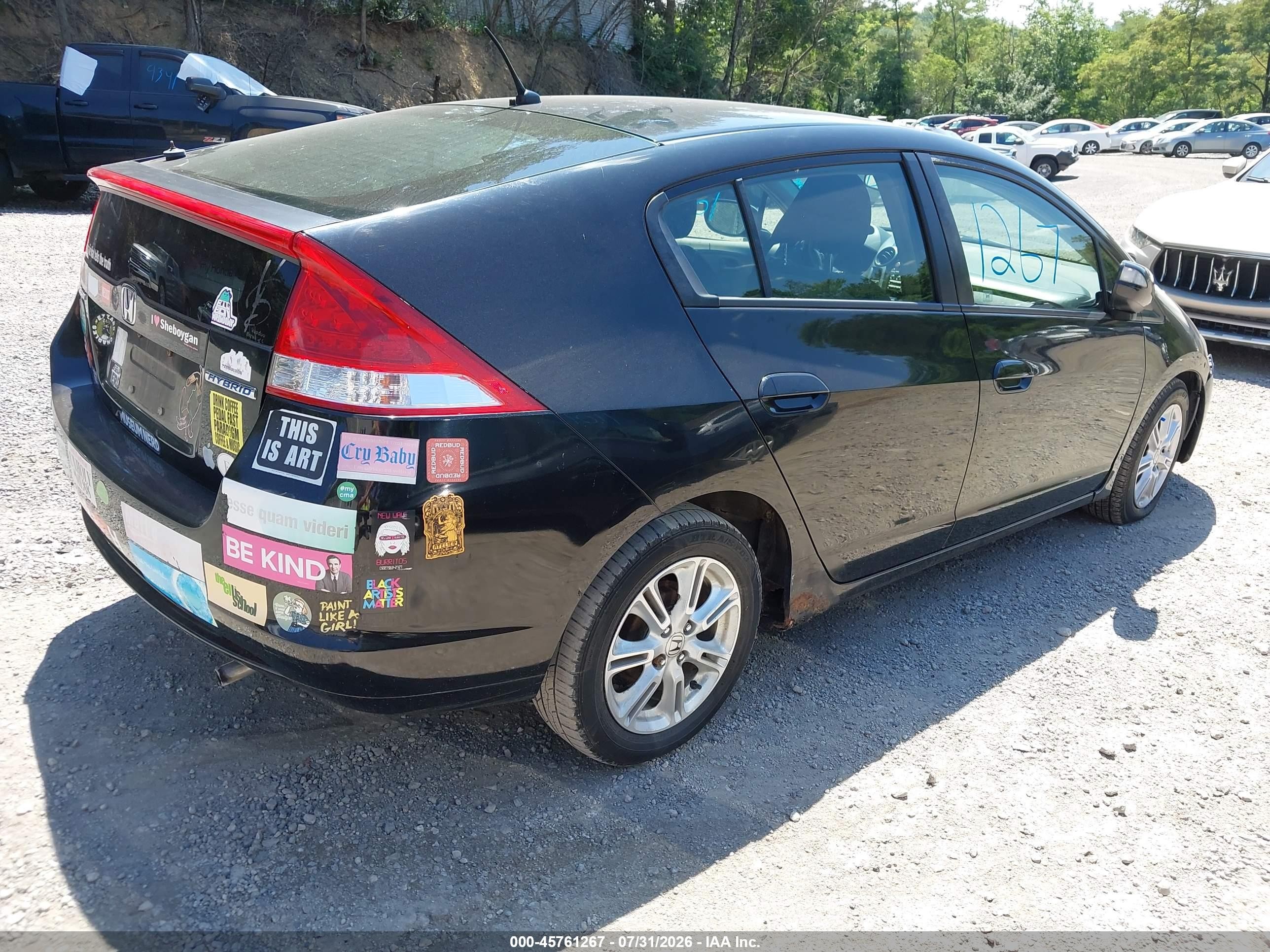 2010 Honda Insight Ex Черный vin: JHMZE2H71AS023958