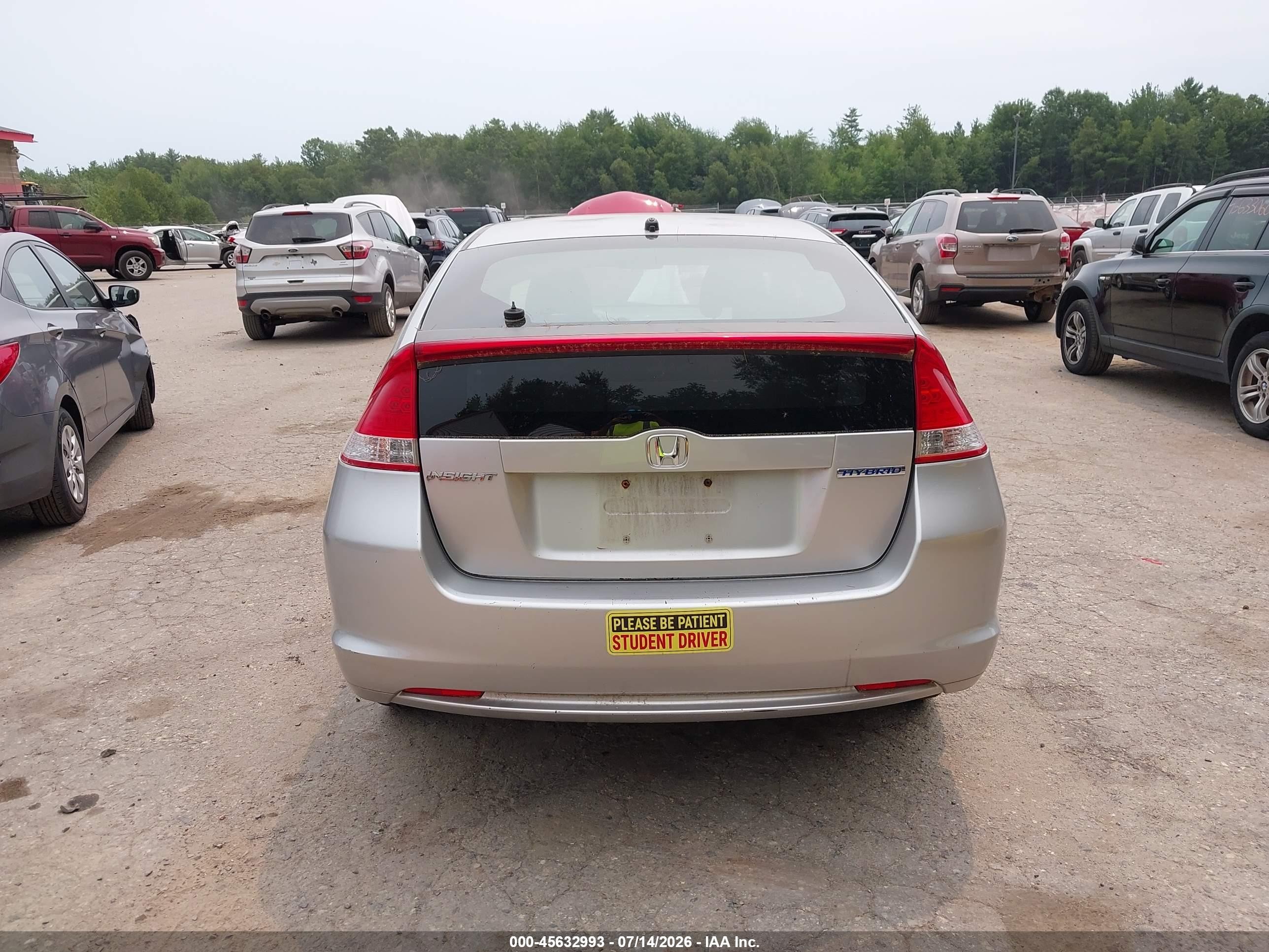 2010 Honda Insight Ex Silver vin: JHMZE2H71AS042042