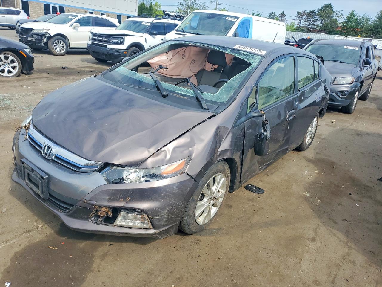 2014 Honda Insight Ex Brown vin: JHMZE2H71ES000718