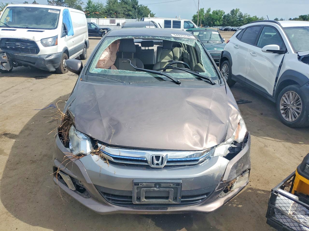 2014 Honda Insight Ex Brown vin: JHMZE2H71ES000718