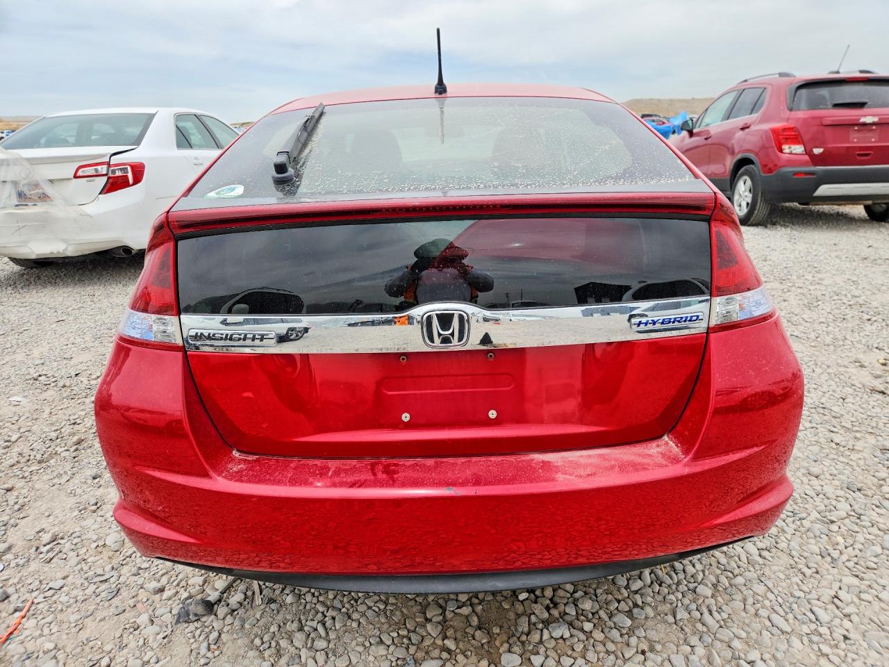 2014 Honda Insight Ex Red vin: JHMZE2H71ES002128