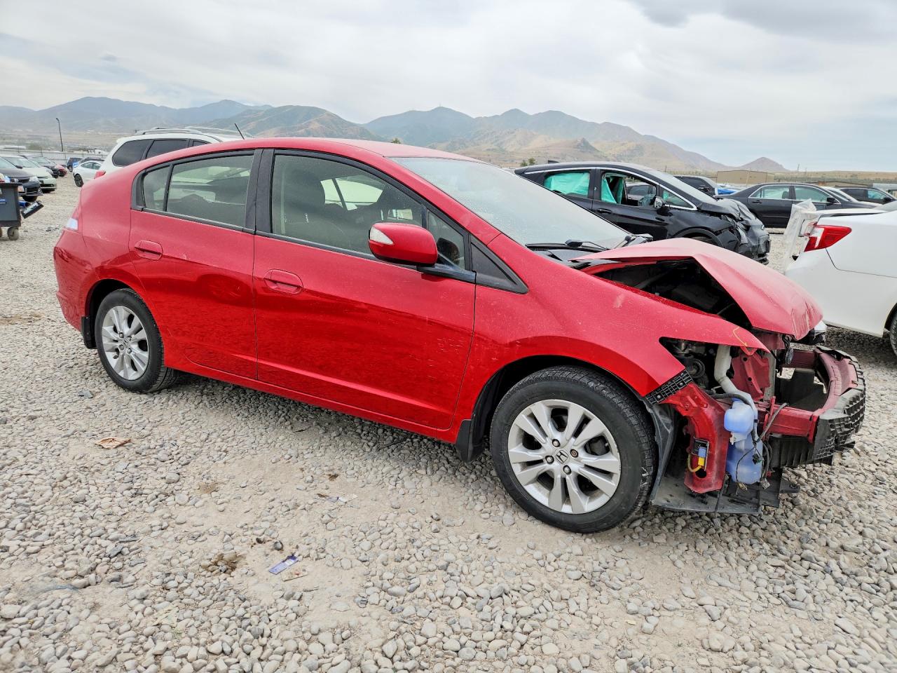 2014 Honda Insight Ex Red vin: JHMZE2H71ES002128