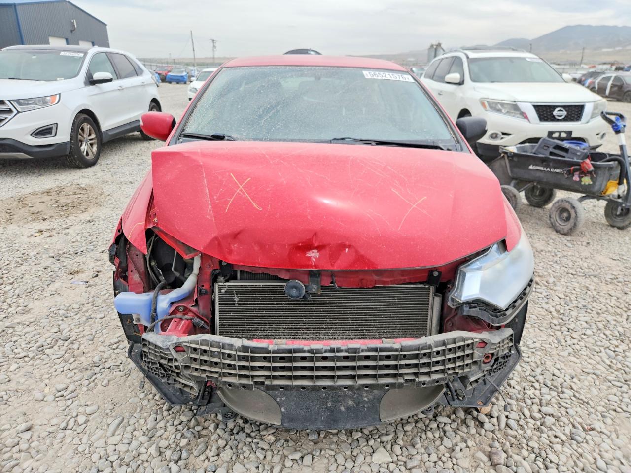 2014 Honda Insight Ex Red vin: JHMZE2H71ES002128