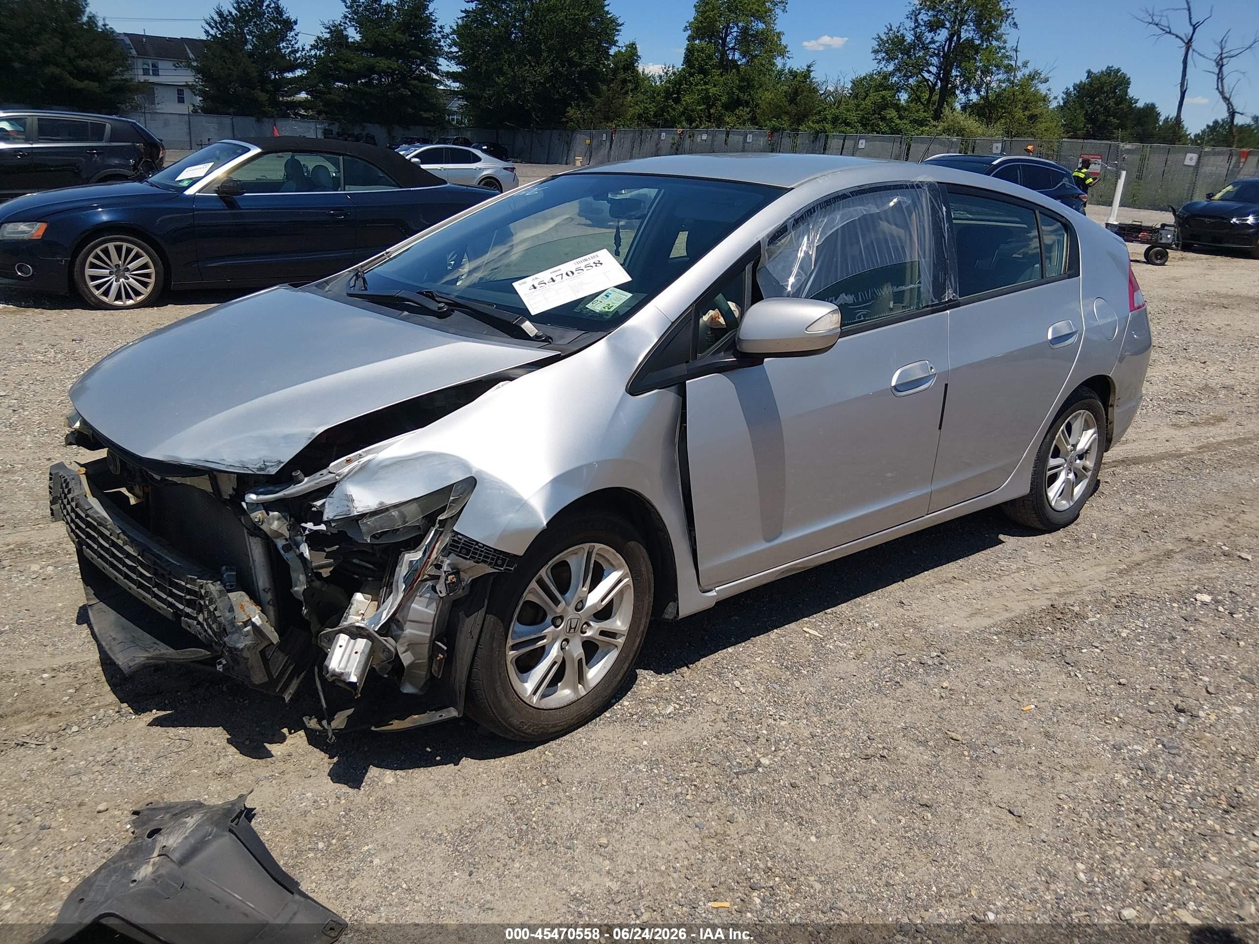2010 Honda Insight Ex Серебряный vin: JHMZE2H72AS003721