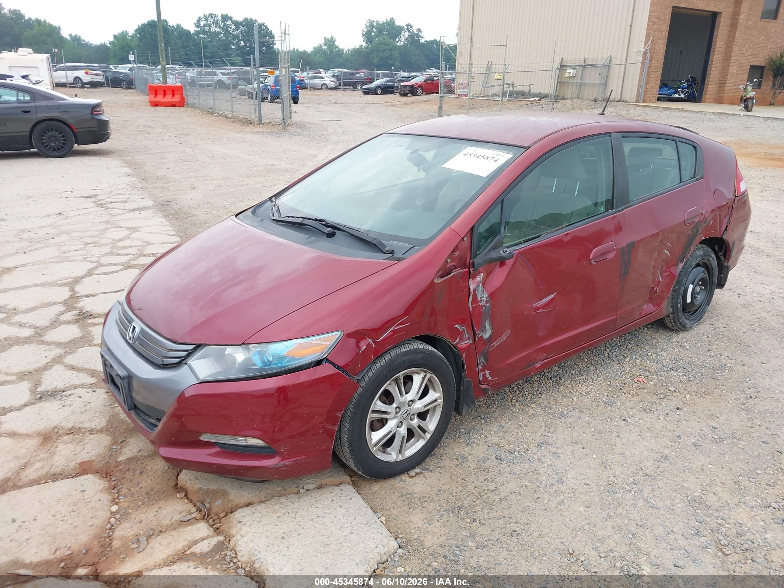 2010 Honda Insight Ex Red vin: JHMZE2H72AS019935