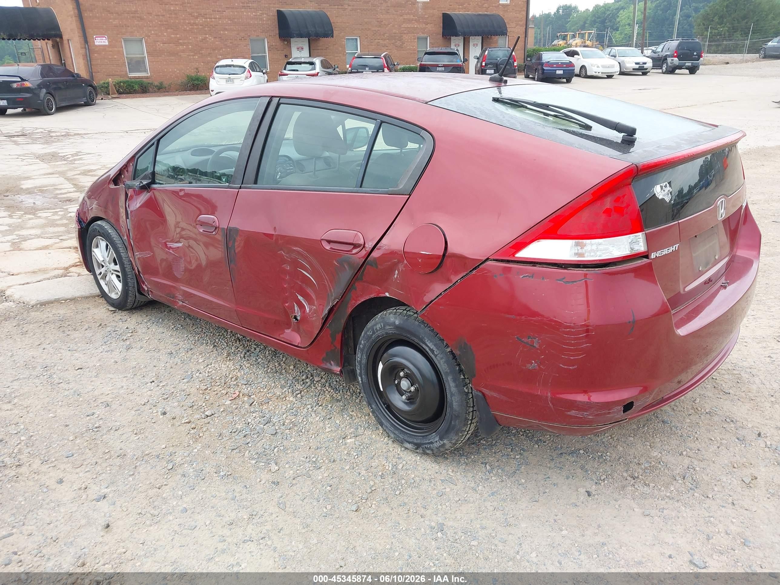 2010 Honda Insight Ex Red vin: JHMZE2H72AS019935