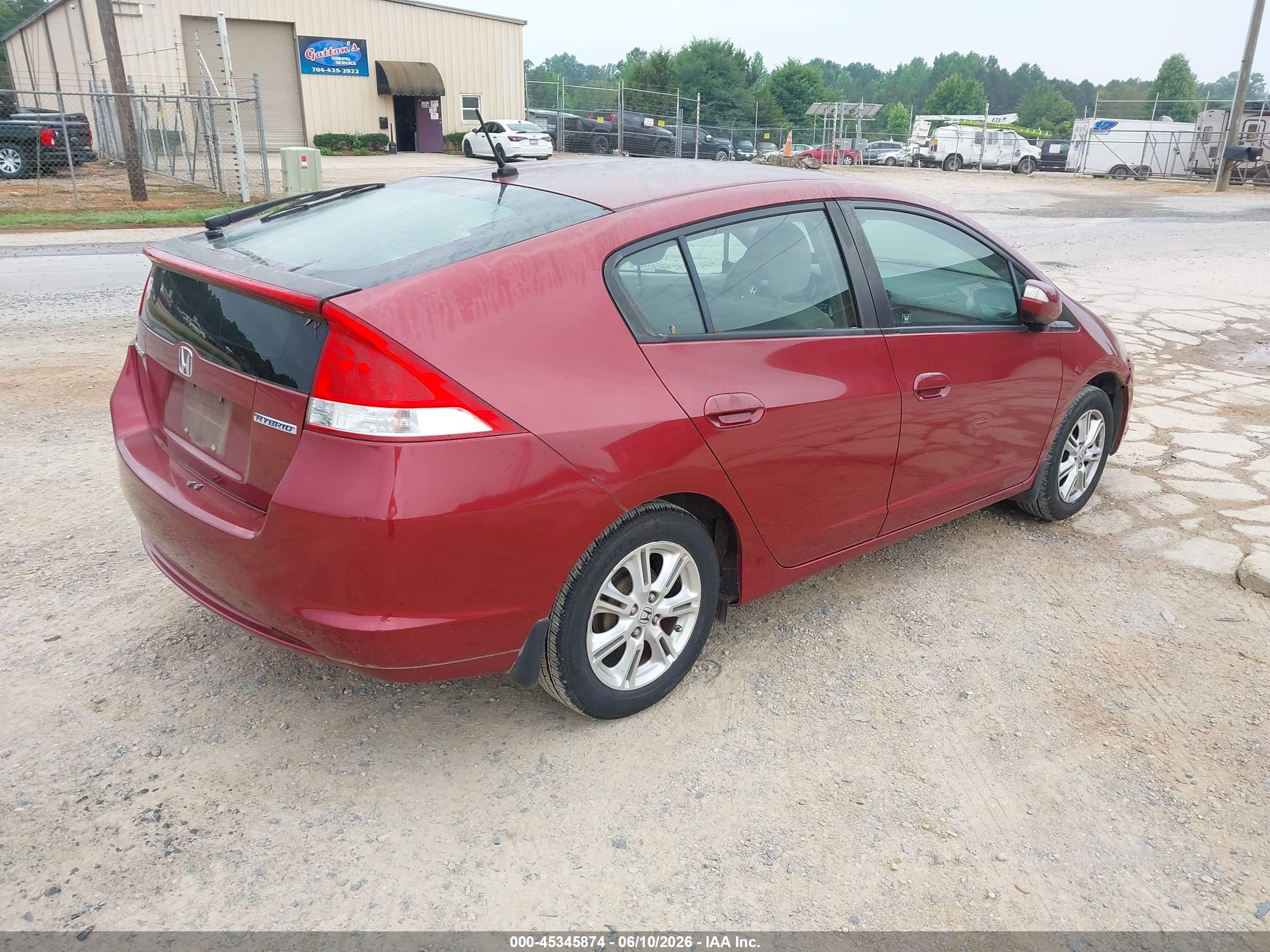 2010 Honda Insight Ex Red vin: JHMZE2H72AS019935