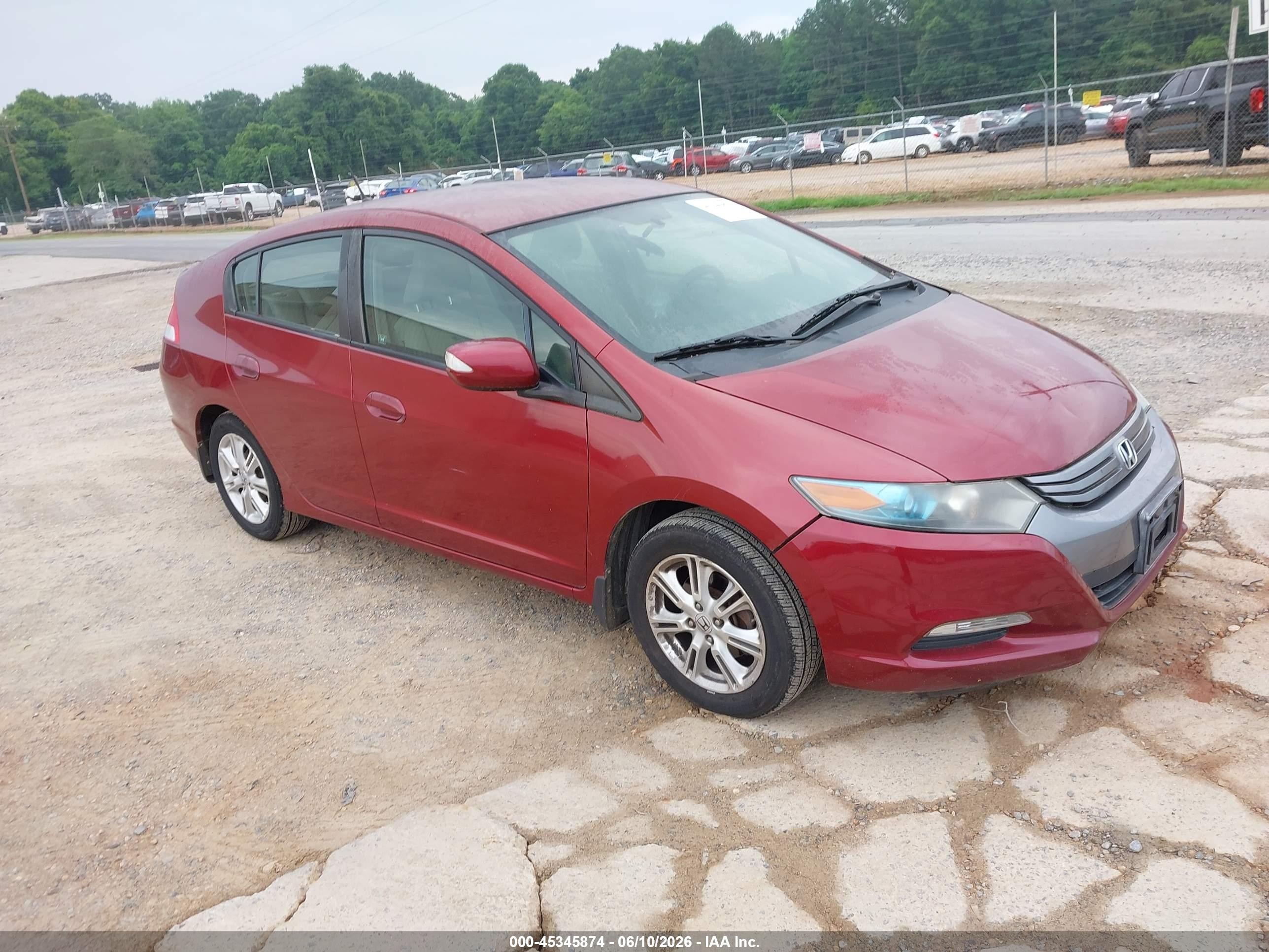 2010 Honda Insight Ex Red vin: JHMZE2H72AS019935