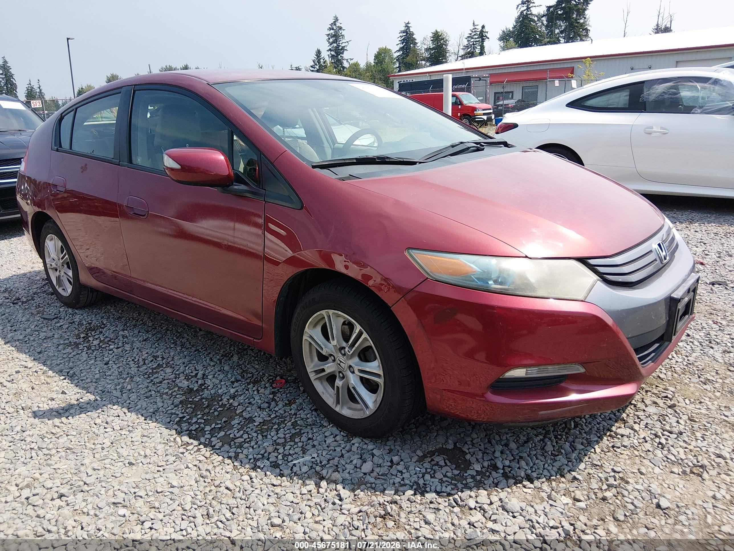2010 Honda Insight Ex Red vin: JHMZE2H72AS024620