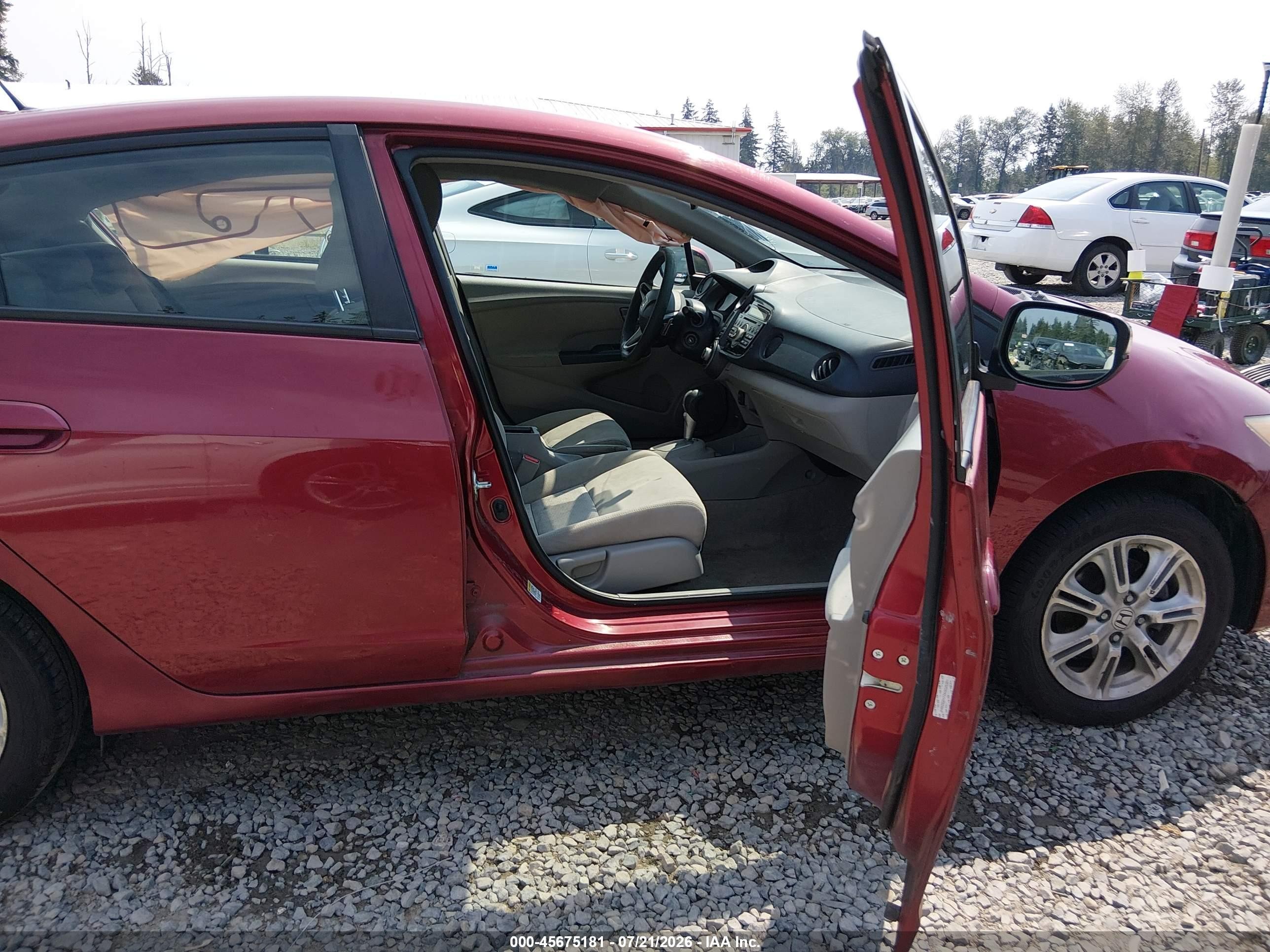 2010 Honda Insight Ex Red vin: JHMZE2H72AS024620