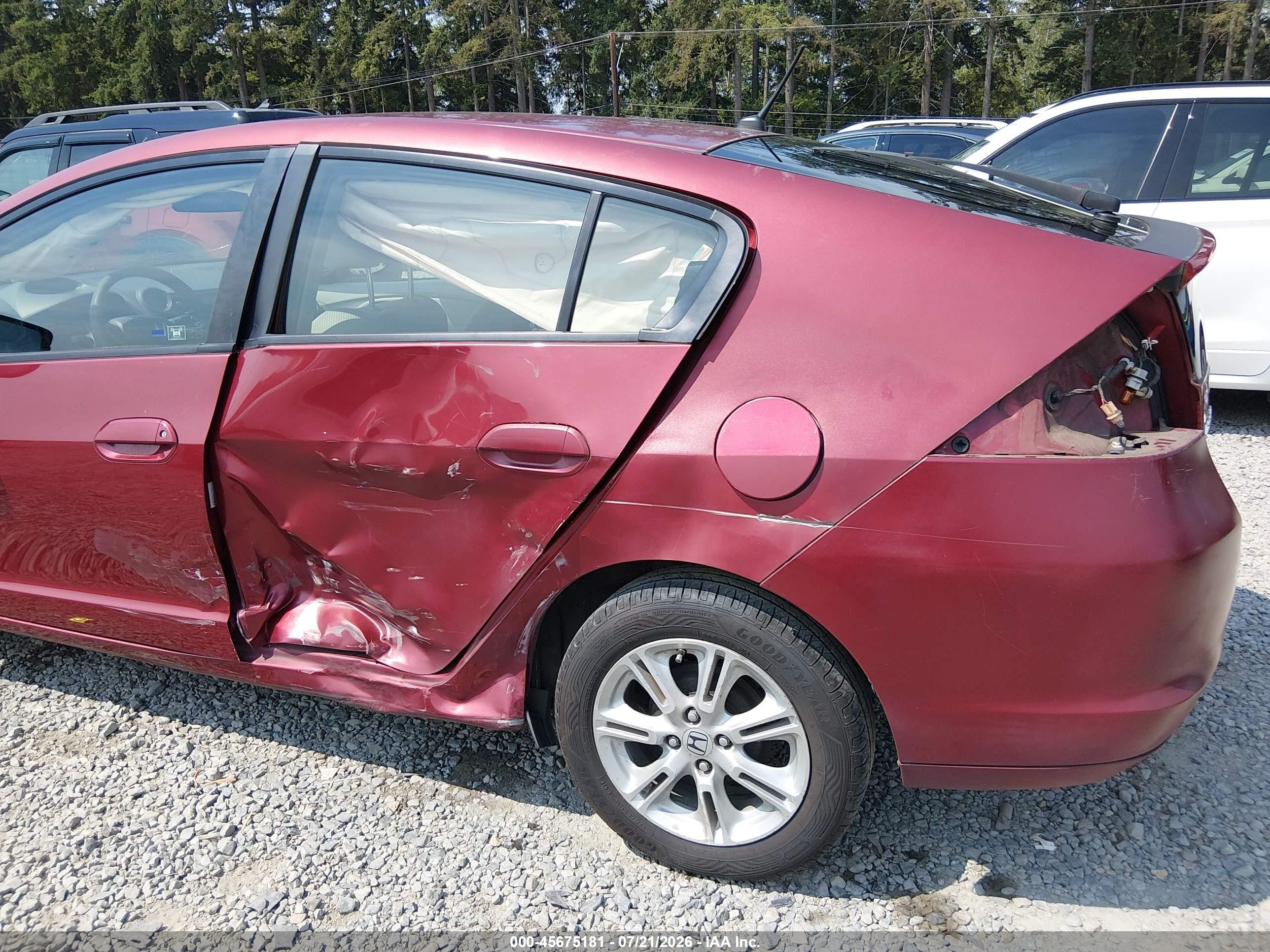 2010 Honda Insight Ex Red vin: JHMZE2H72AS024620