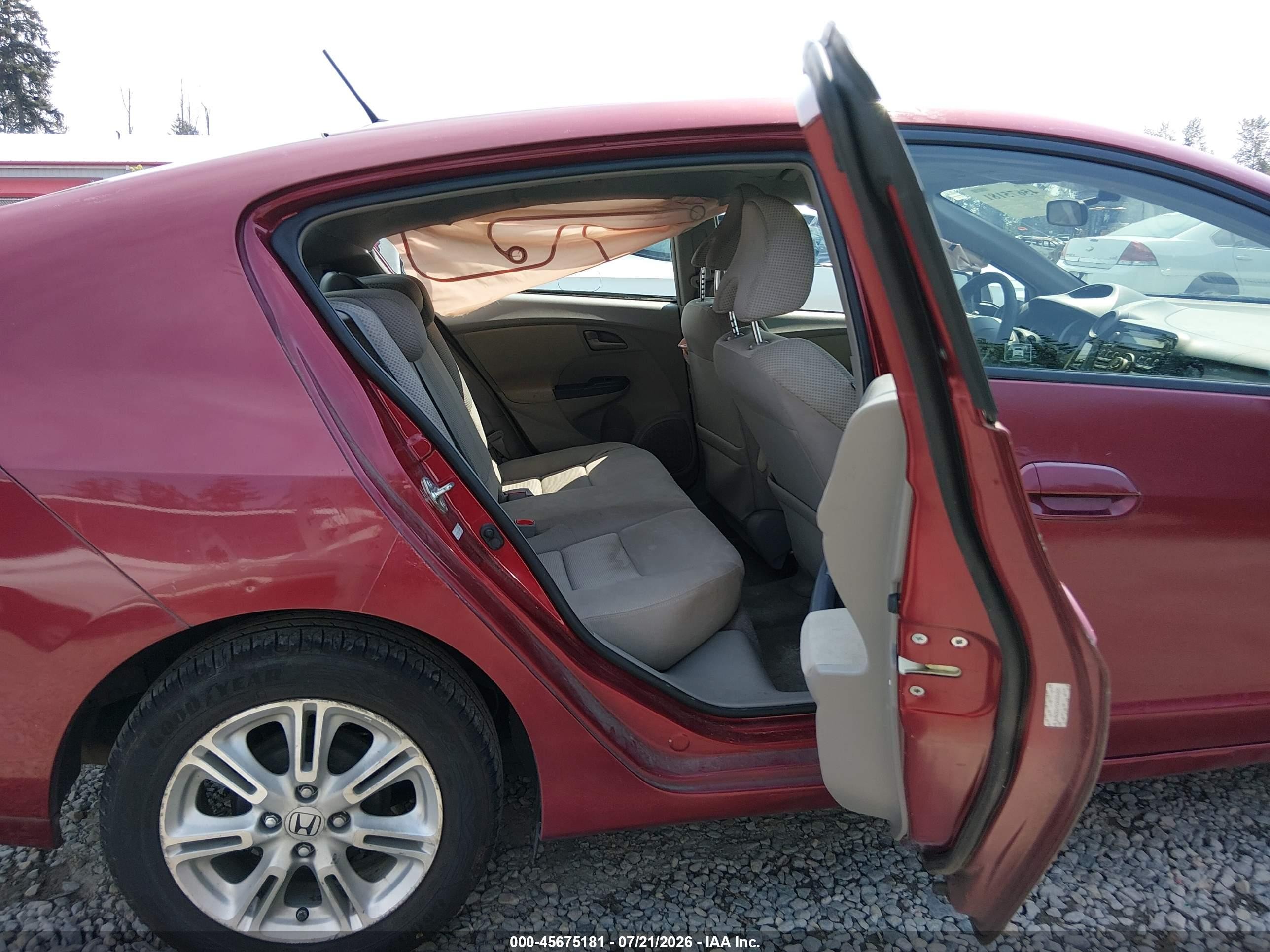 2010 Honda Insight Ex Red vin: JHMZE2H72AS024620