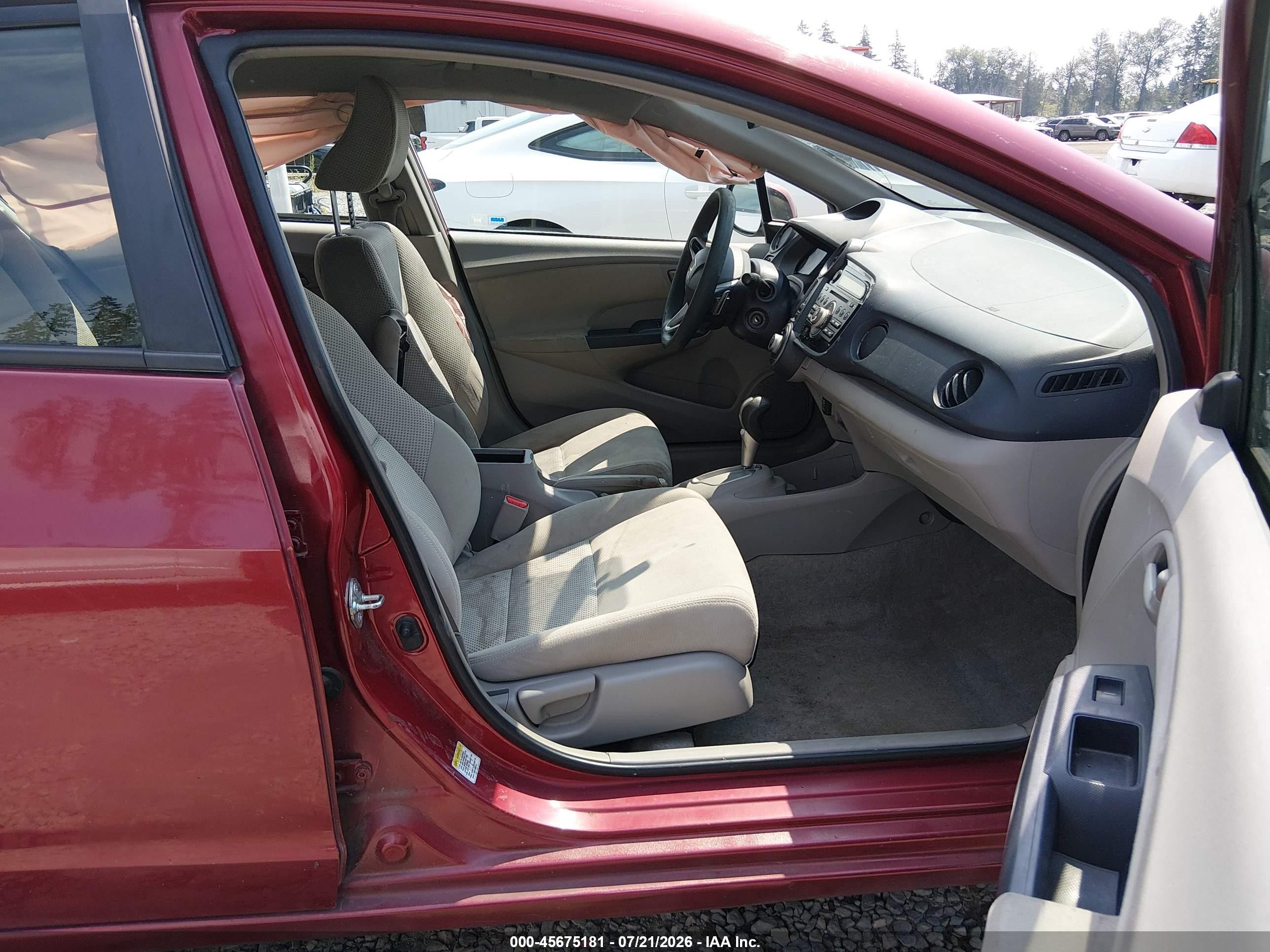 2010 Honda Insight Ex Red vin: JHMZE2H72AS024620