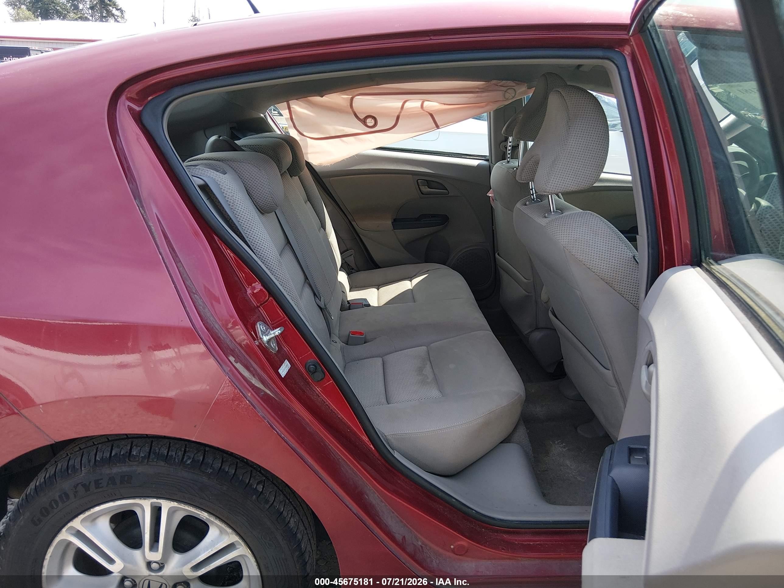 2010 Honda Insight Ex Red vin: JHMZE2H72AS024620
