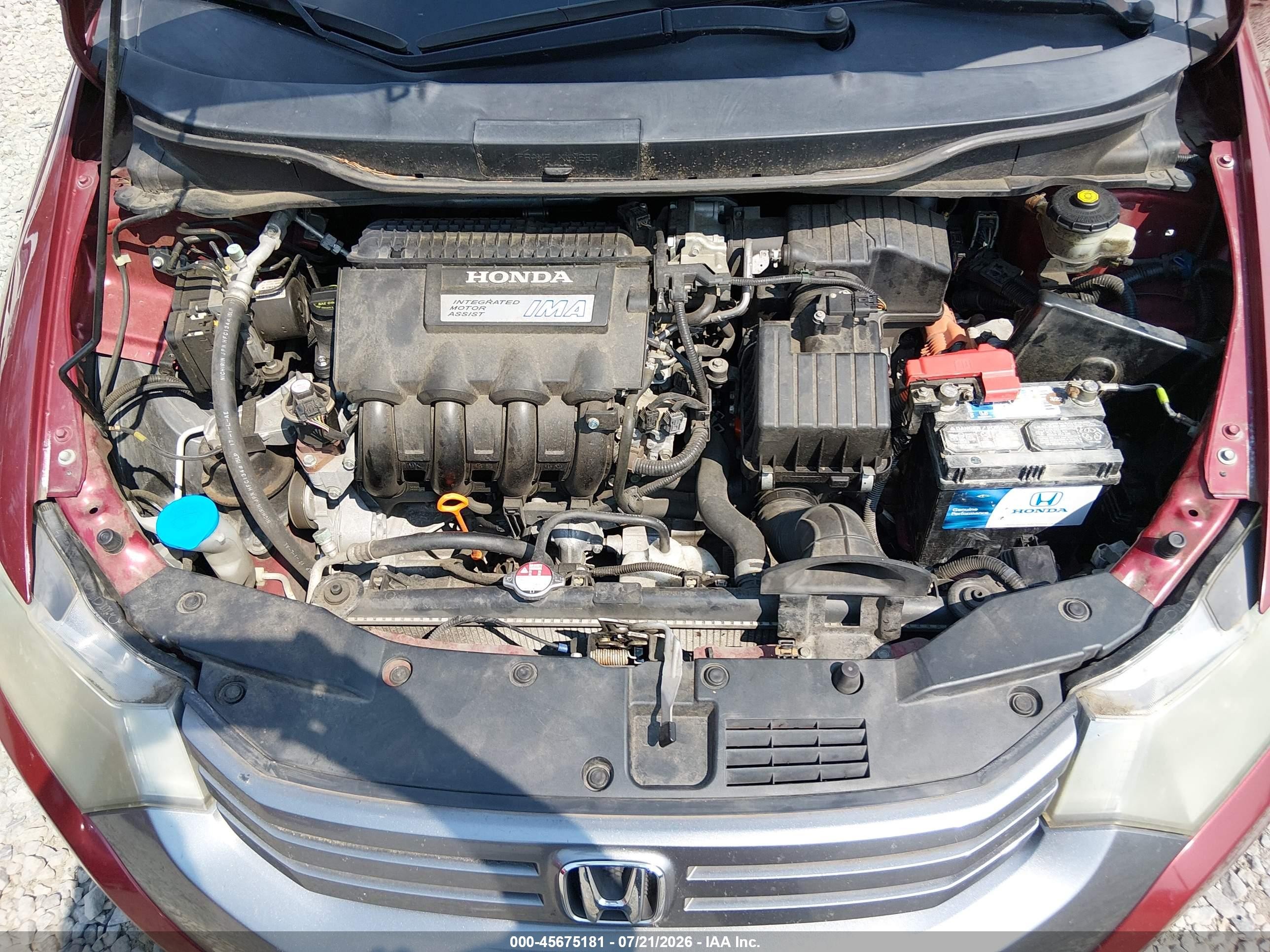 2010 Honda Insight Ex Red vin: JHMZE2H72AS024620