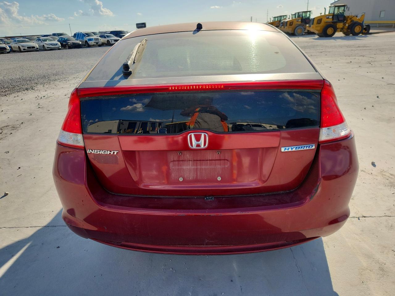 2010 Honda Insight Ex Red vin: JHMZE2H72AS036282