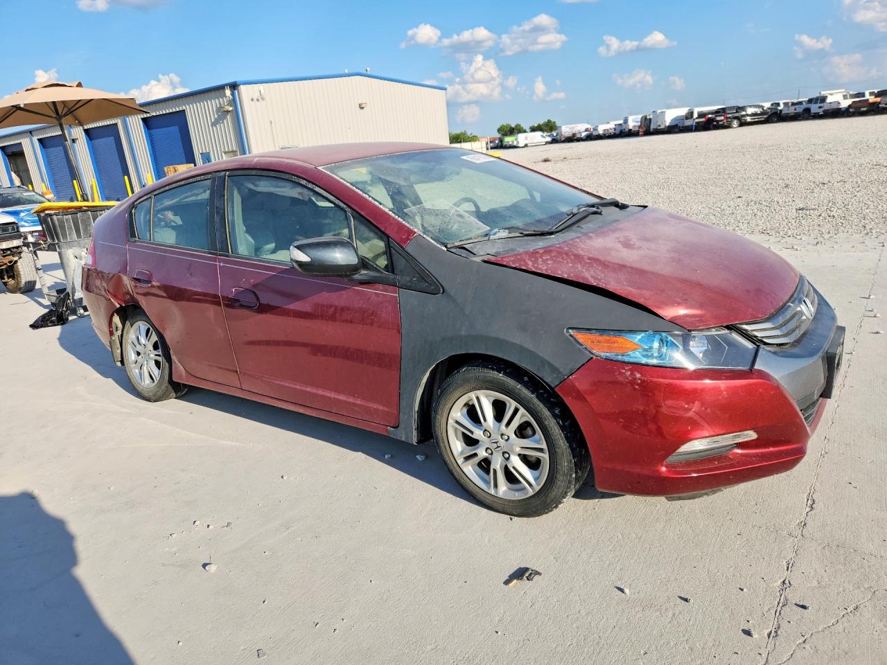2010 Honda Insight Ex Red vin: JHMZE2H72AS036282