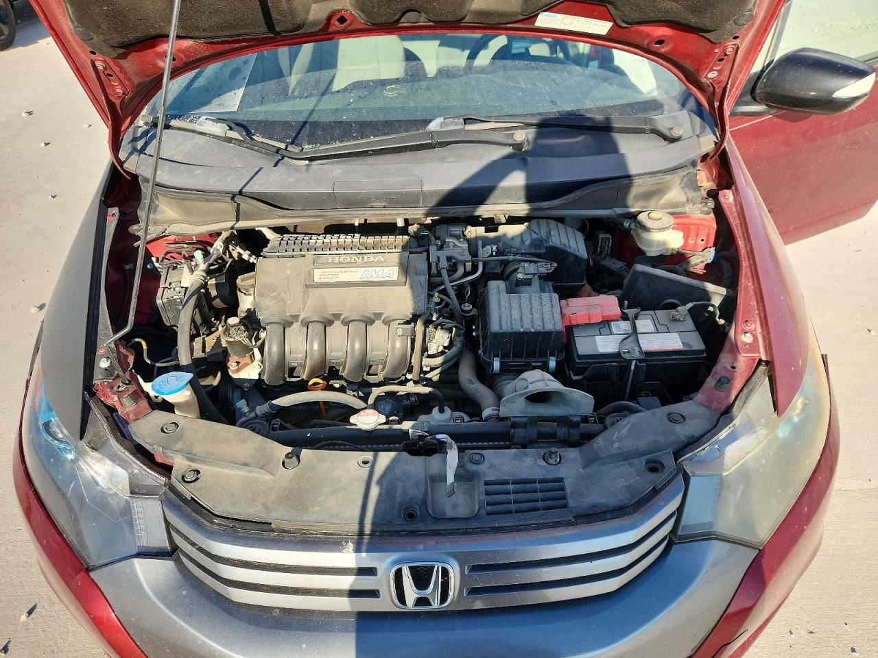 2010 Honda Insight Ex Red vin: JHMZE2H72AS036282