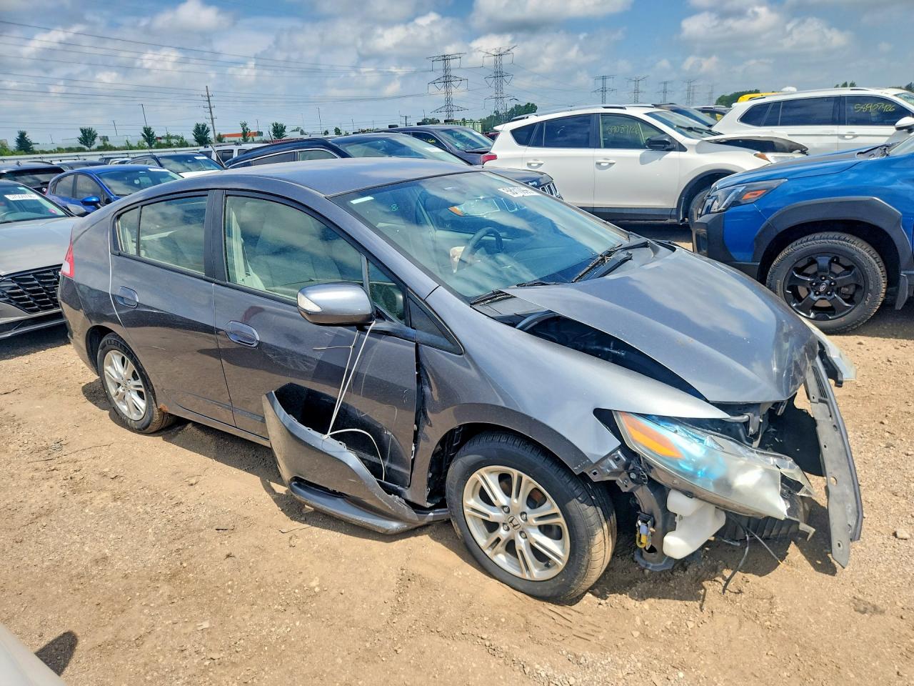 2011 Honda Insight Ex Gray vin: JHMZE2H72BS012405
