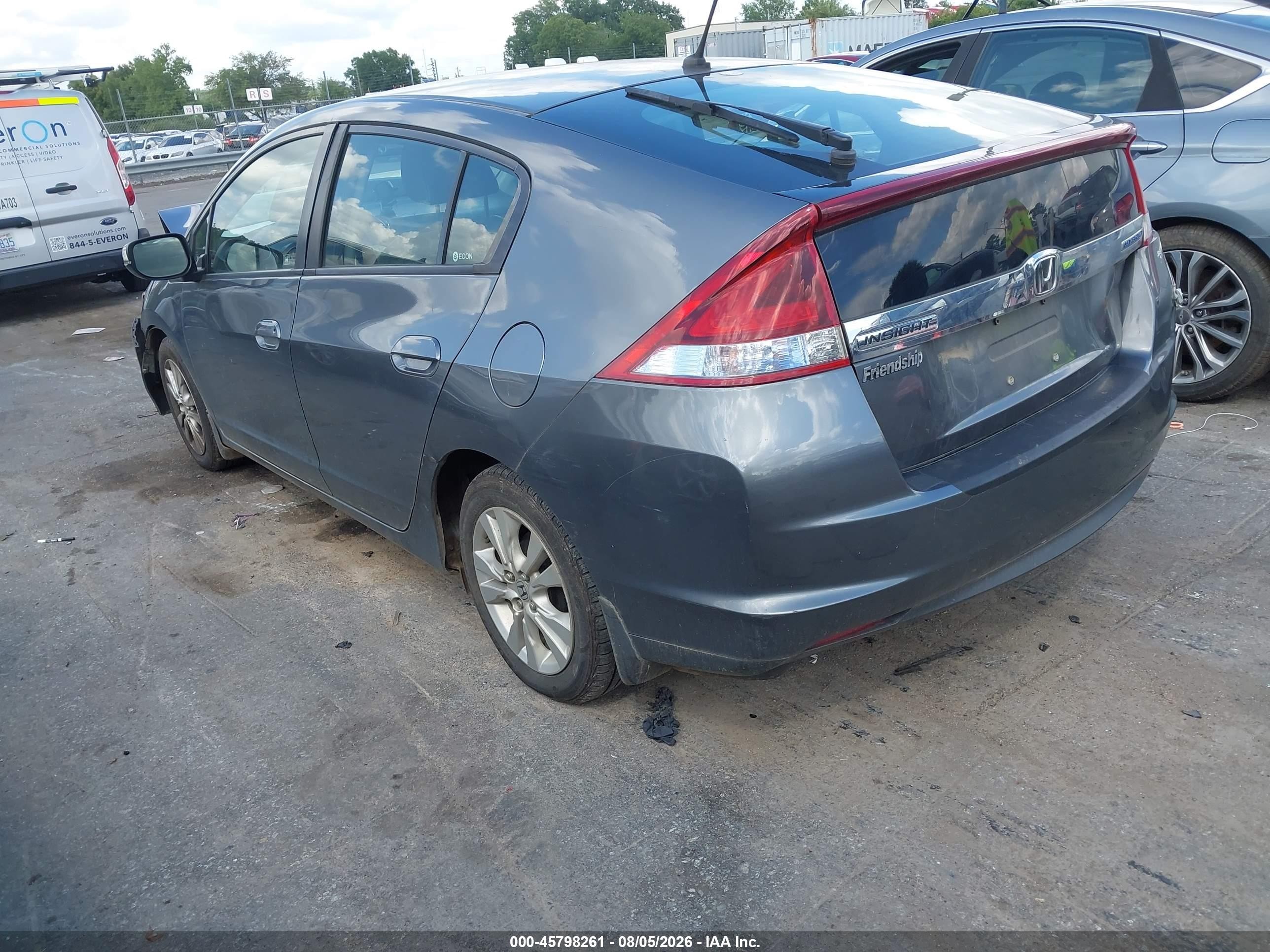 2012 Honda Insight Ex Gray vin: JHMZE2H72CS000868