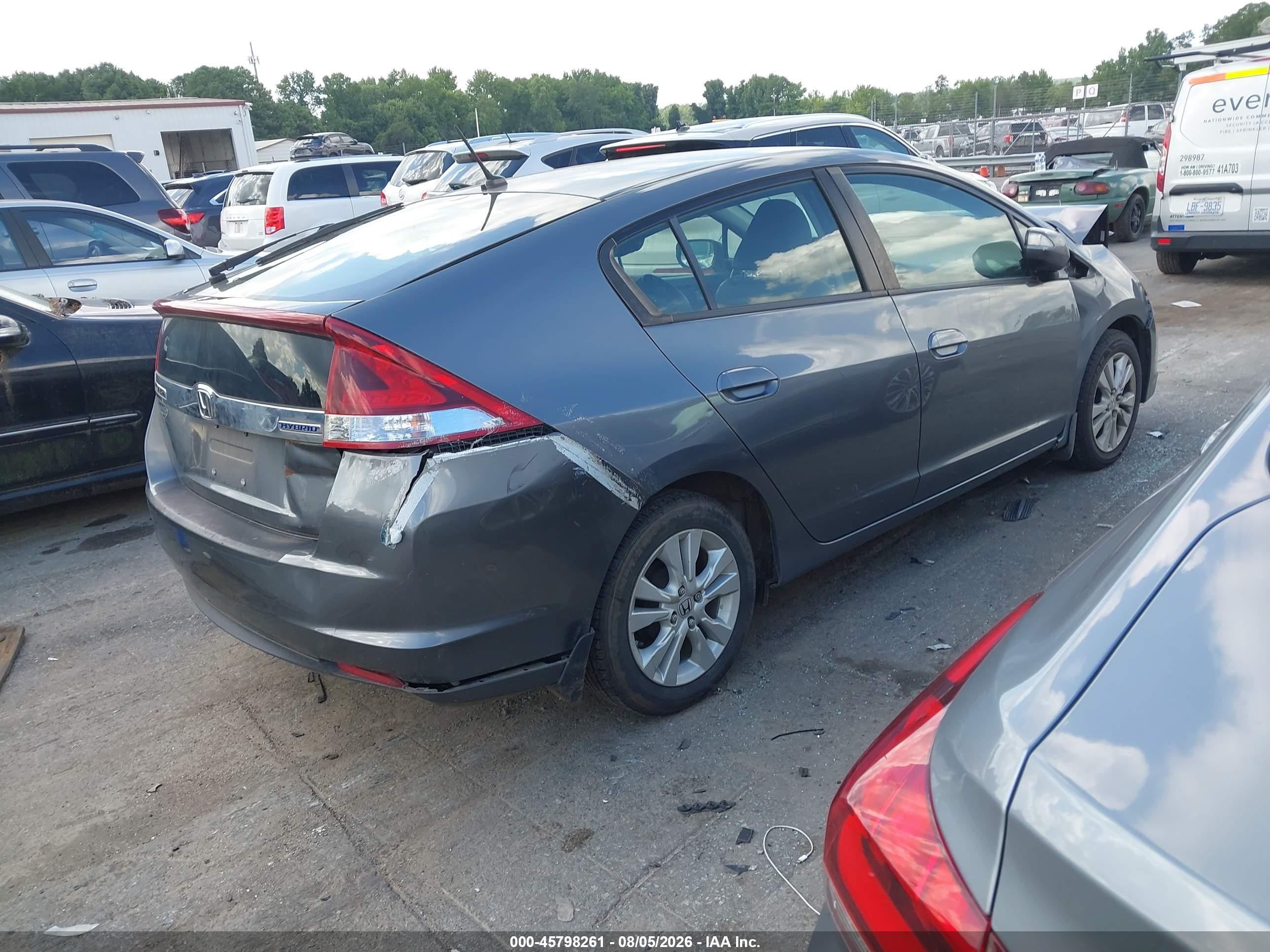 2012 Honda Insight Ex Gray vin: JHMZE2H72CS000868