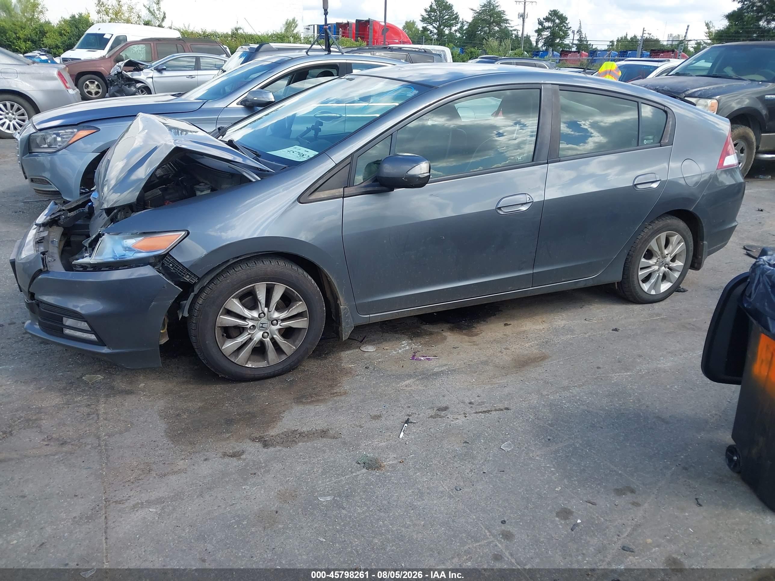 2012 Honda Insight Ex Gray vin: JHMZE2H72CS000868