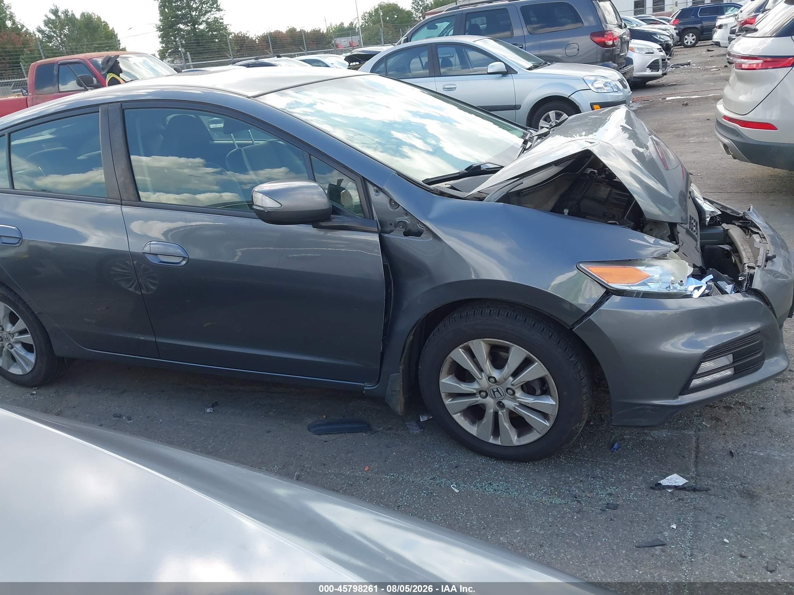 2012 Honda Insight Ex Gray vin: JHMZE2H72CS000868