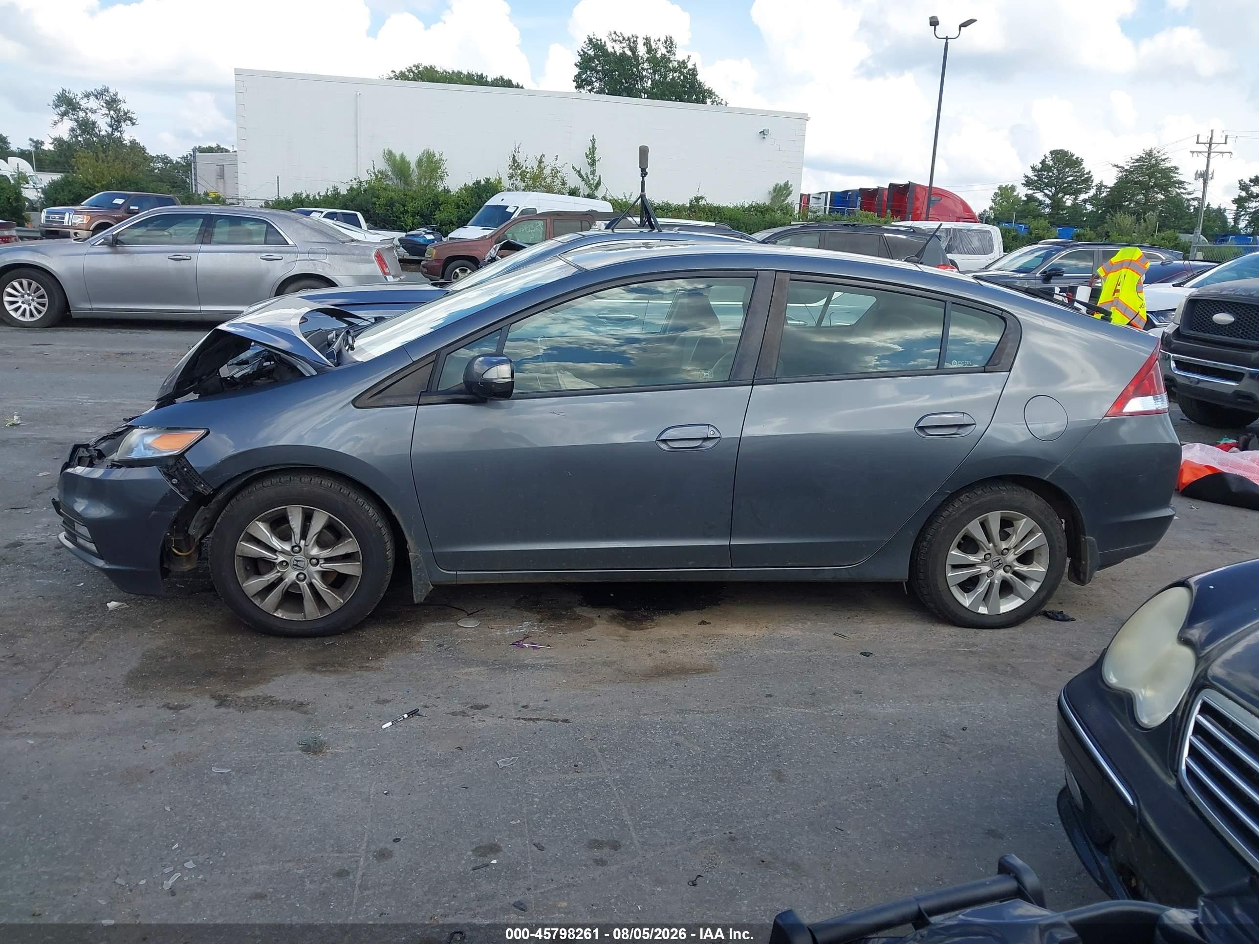 2012 Honda Insight Ex Gray vin: JHMZE2H72CS000868